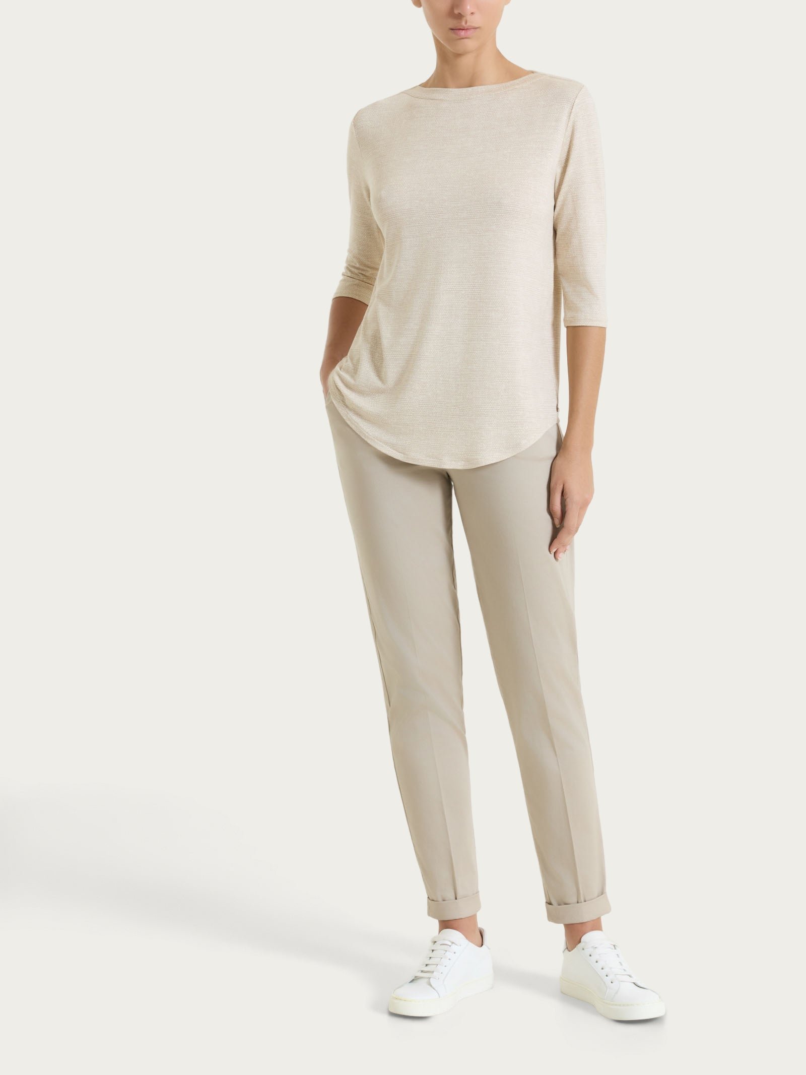 Ragno Satin Power Pantalone Chino Slim Crockery cotone