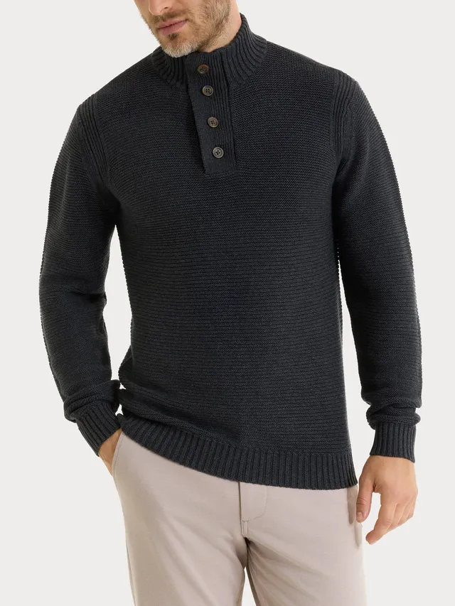 Ragno Winter Cotton lupetto con zip Nero Mel. cotone caldo