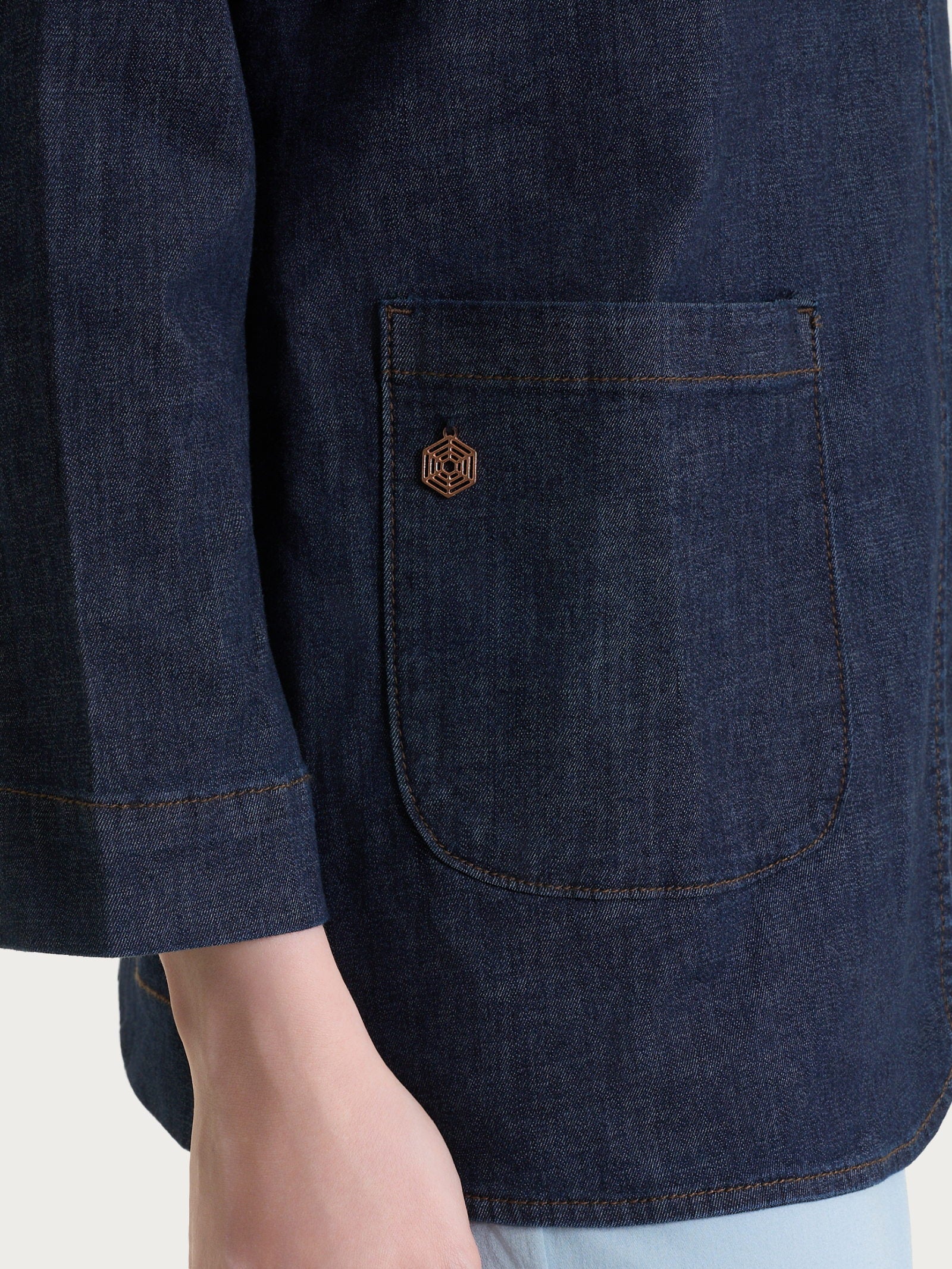 Ragno Super Denim blazer over giacca indigo cotone elasticizzato