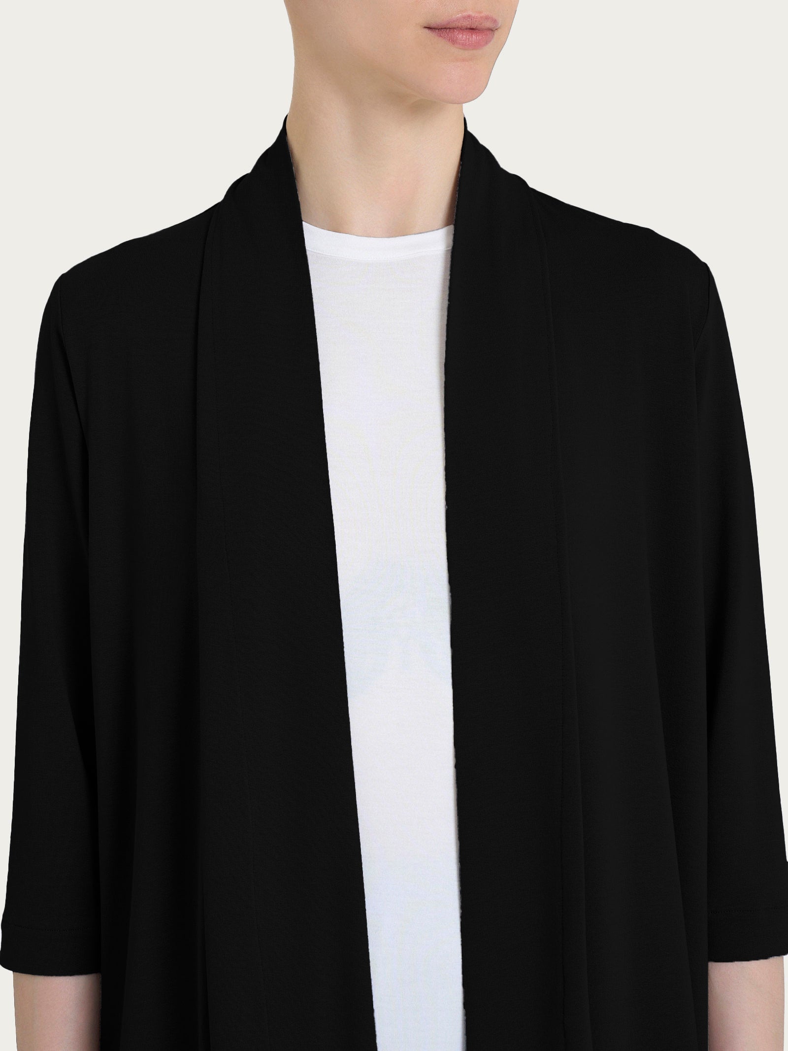 Ragno Viscosa Summer Cardigan Corto Nero leggero