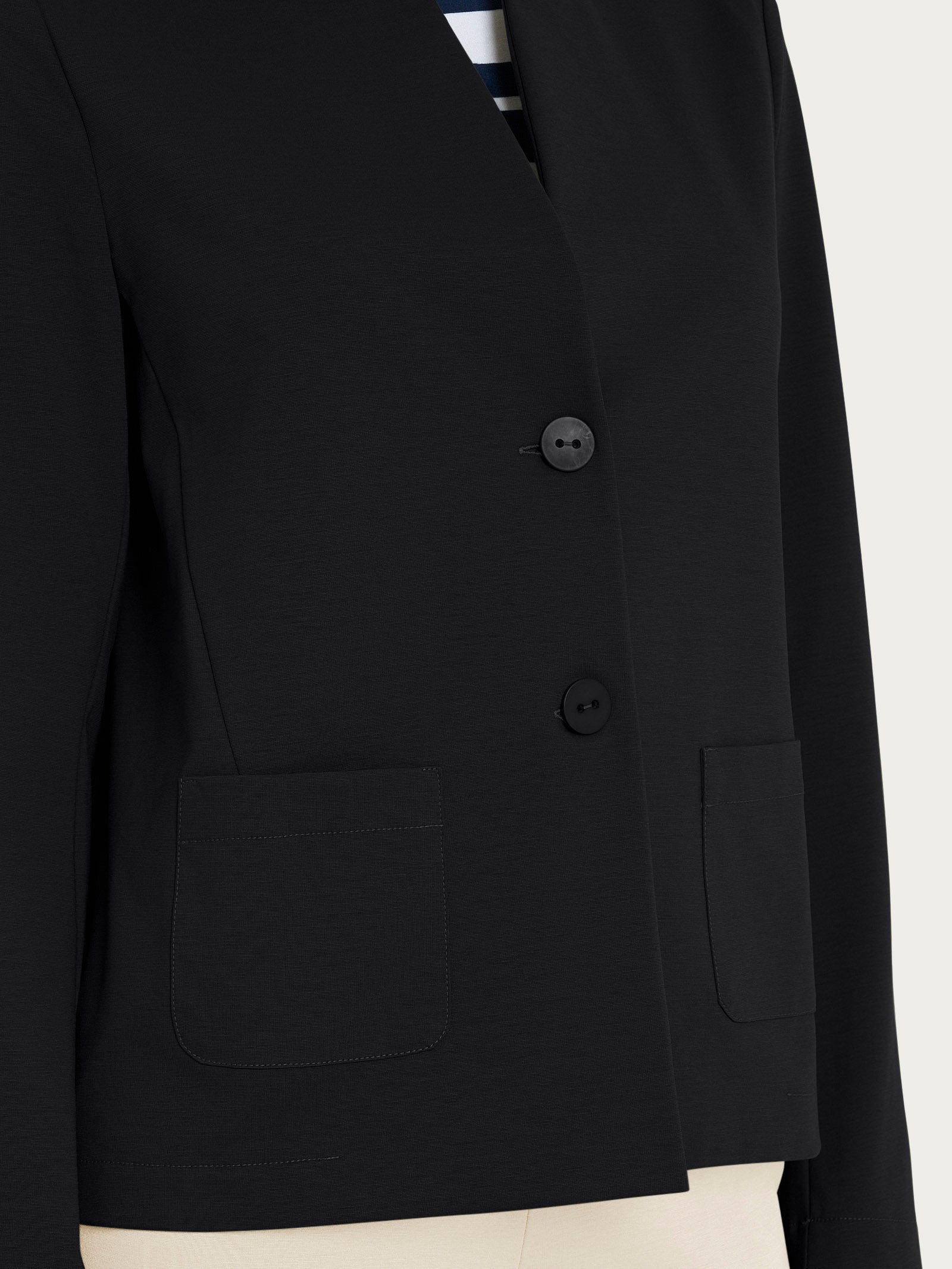Ragno Compact Light blazer corto donna nero punto Milano