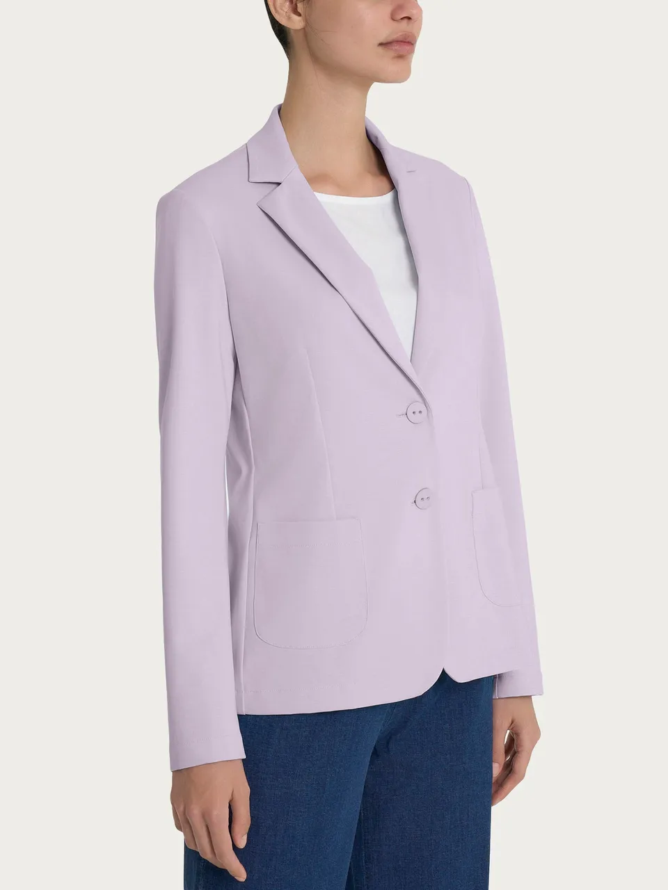 Ragno Compact Light Blazer Due Bottoni Thistle cotone