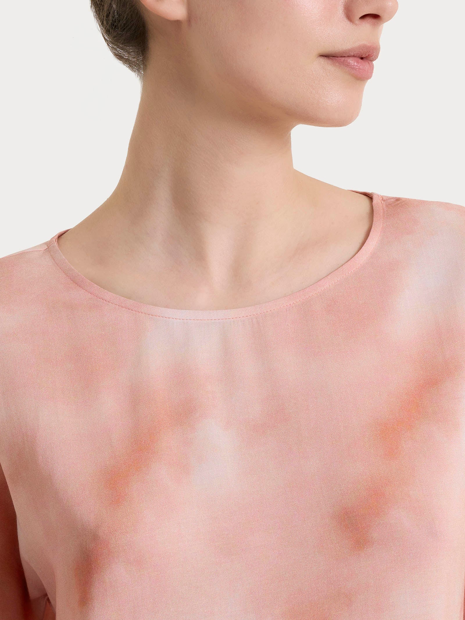 Ragno EcoSeta Blusa Kimono Viscosa Fantasia Rosa