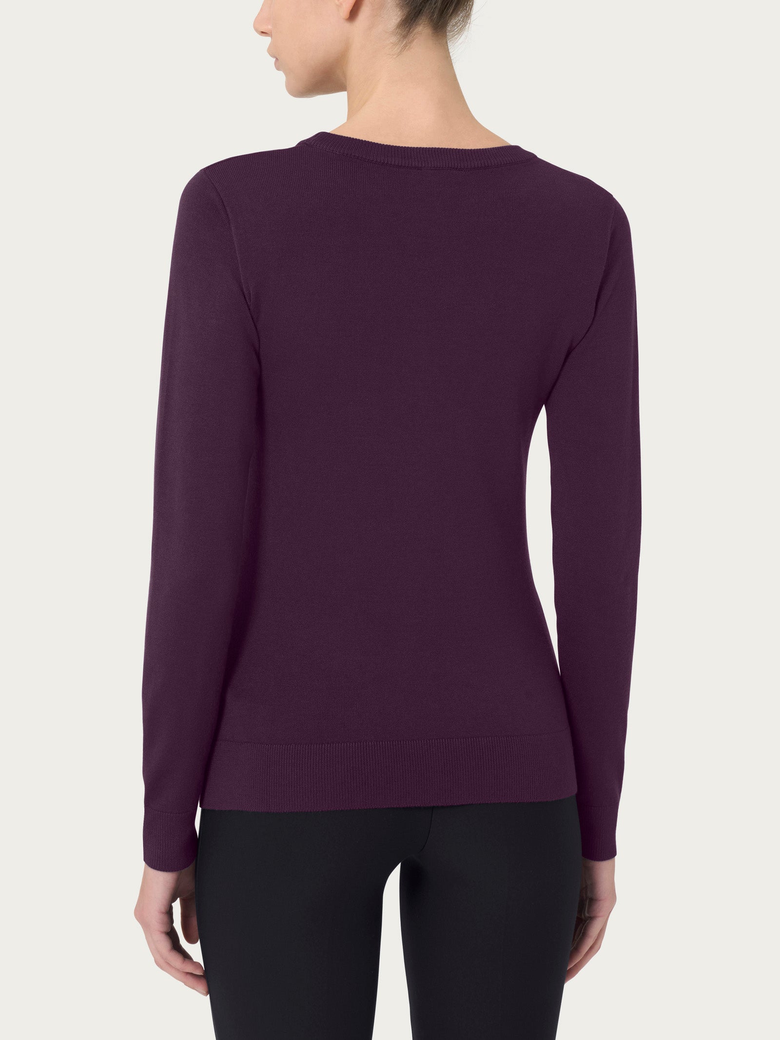 Ragno Four Seasons Maglia Girocollo Manica Lunga Plum Perfect