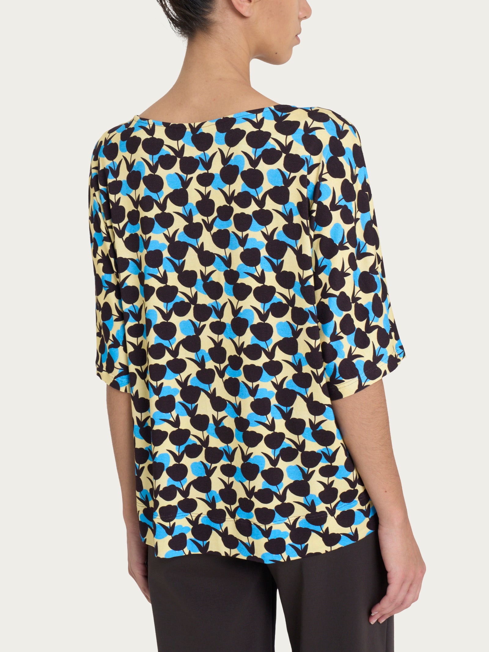 Ragno Viscosa Summer blusa tulipani Pale Banana manica gomito