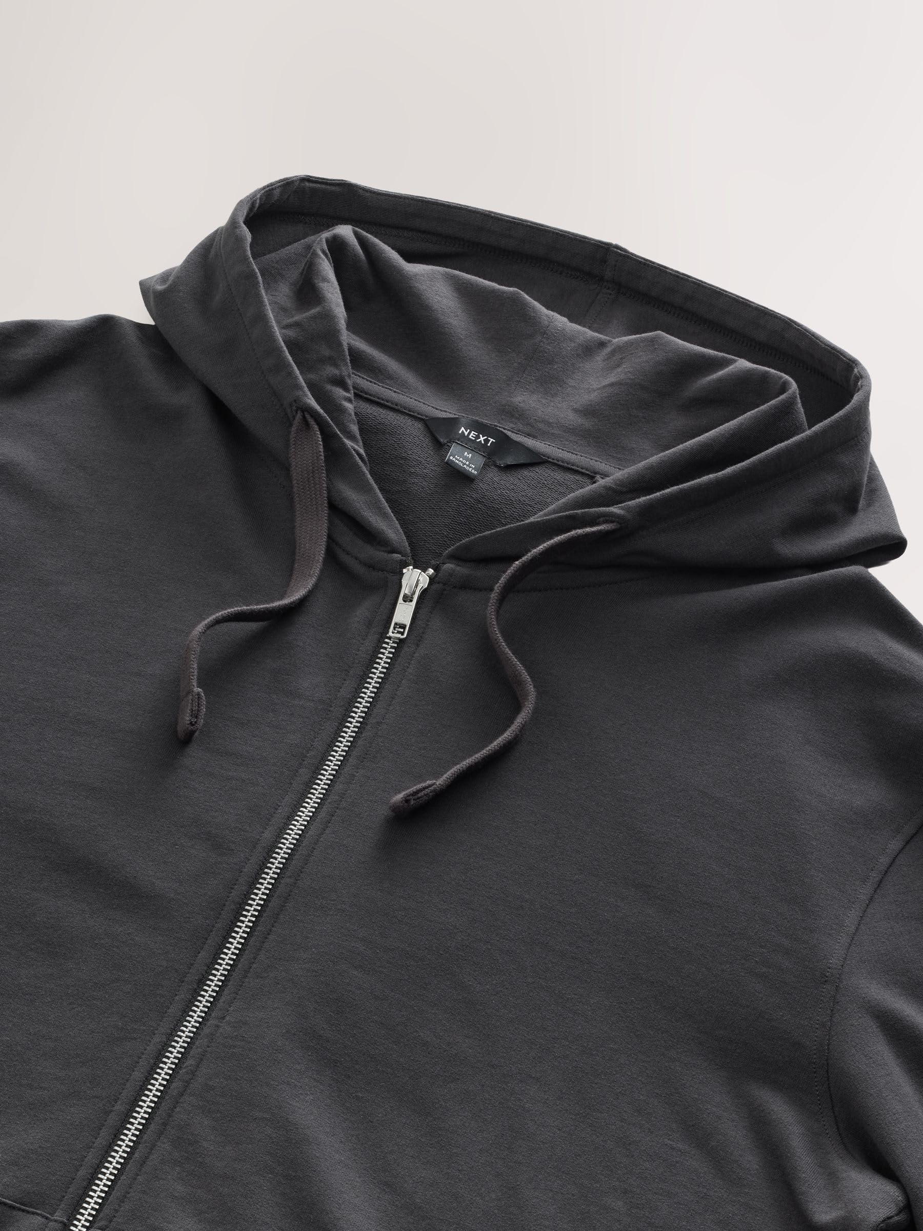 Next felpa uomo con cappuccio e zip in cotone leggero