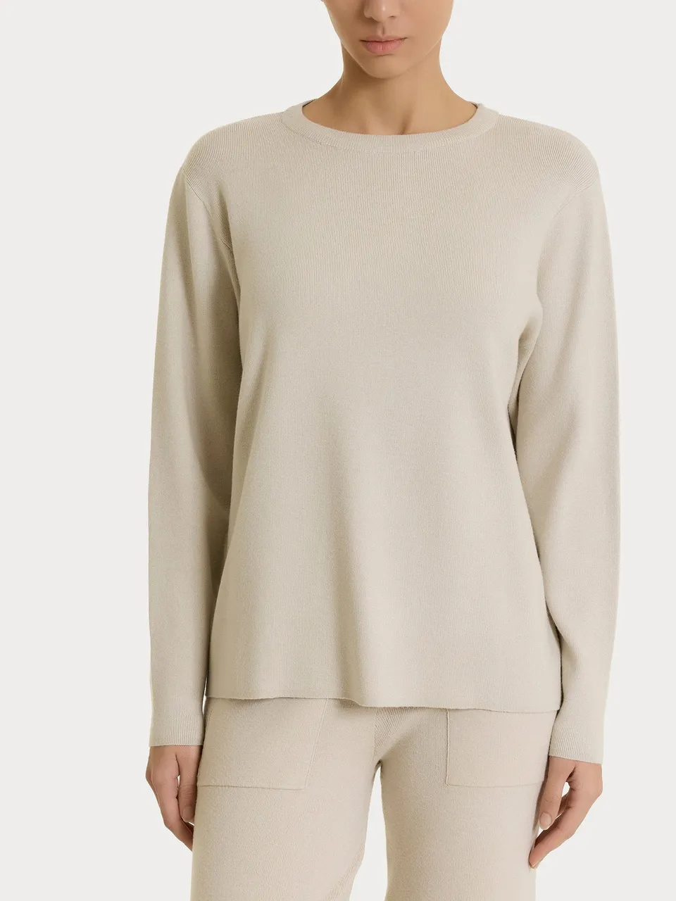 Ragno Super Soft maglia girocollo Champignon viscosa calda