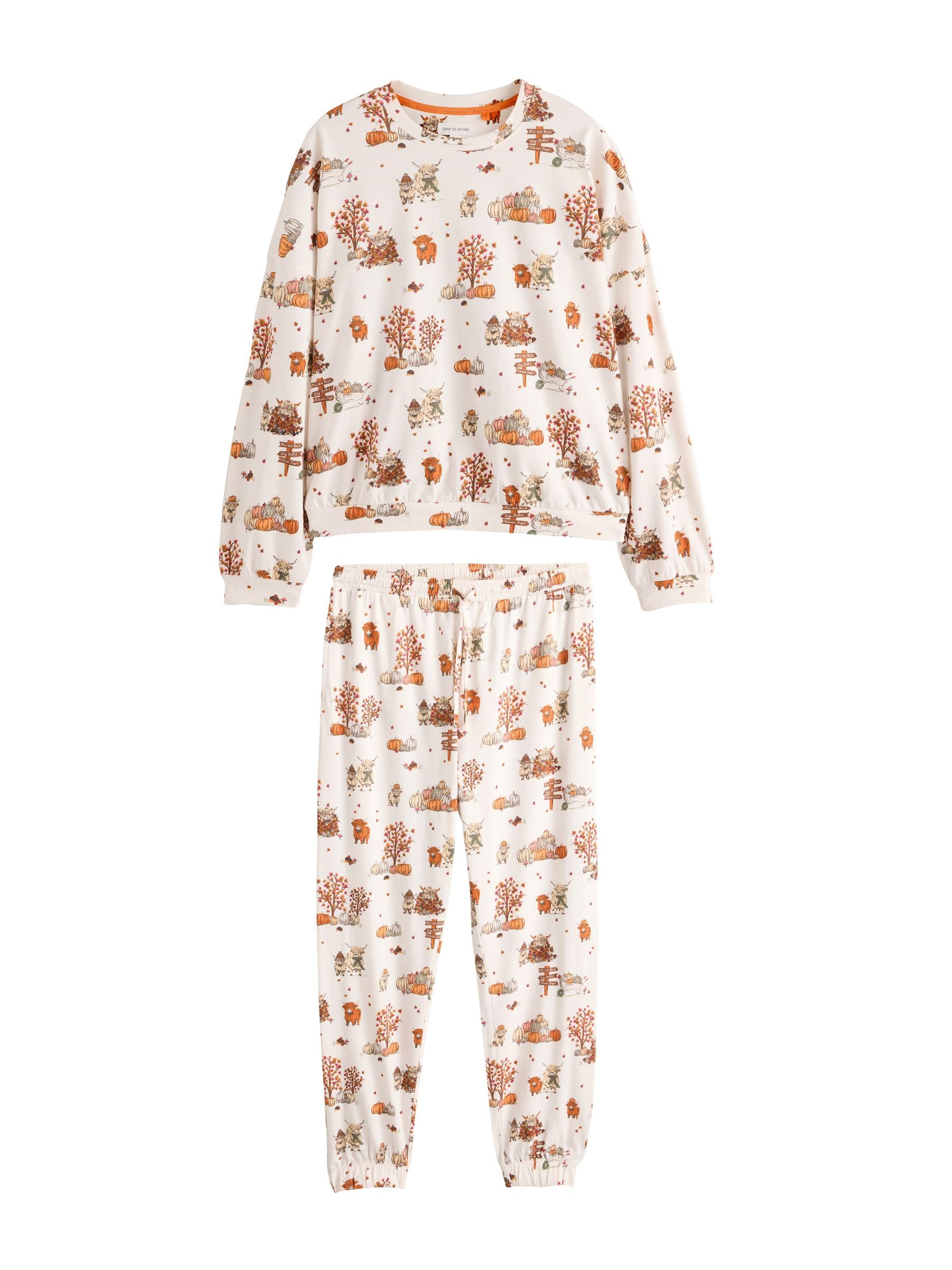 Next pigiama cotone maniche lunghe donna taglia M