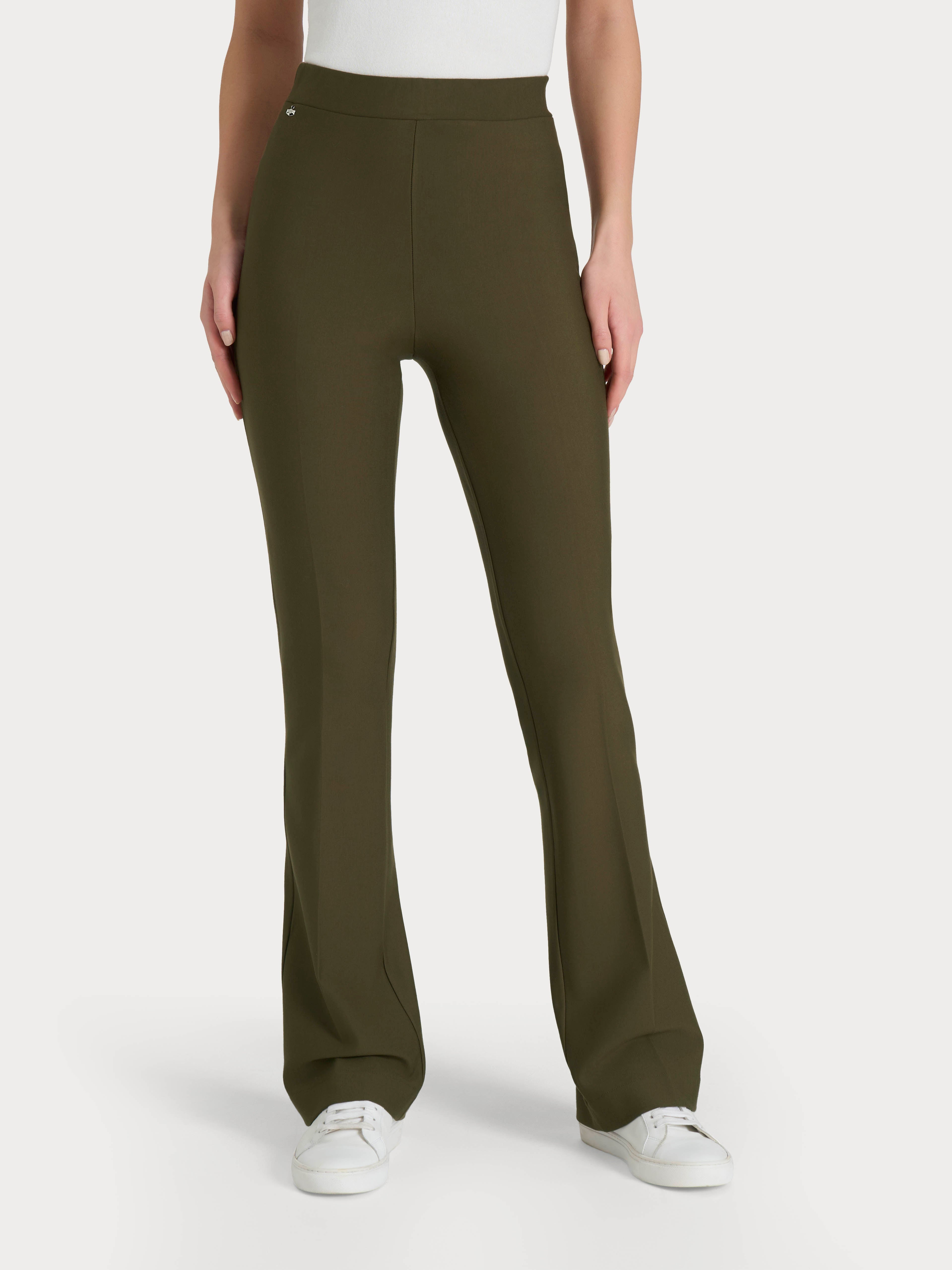 Ragno Compact The Flare pantalone donna Dark Olive elasticizzato