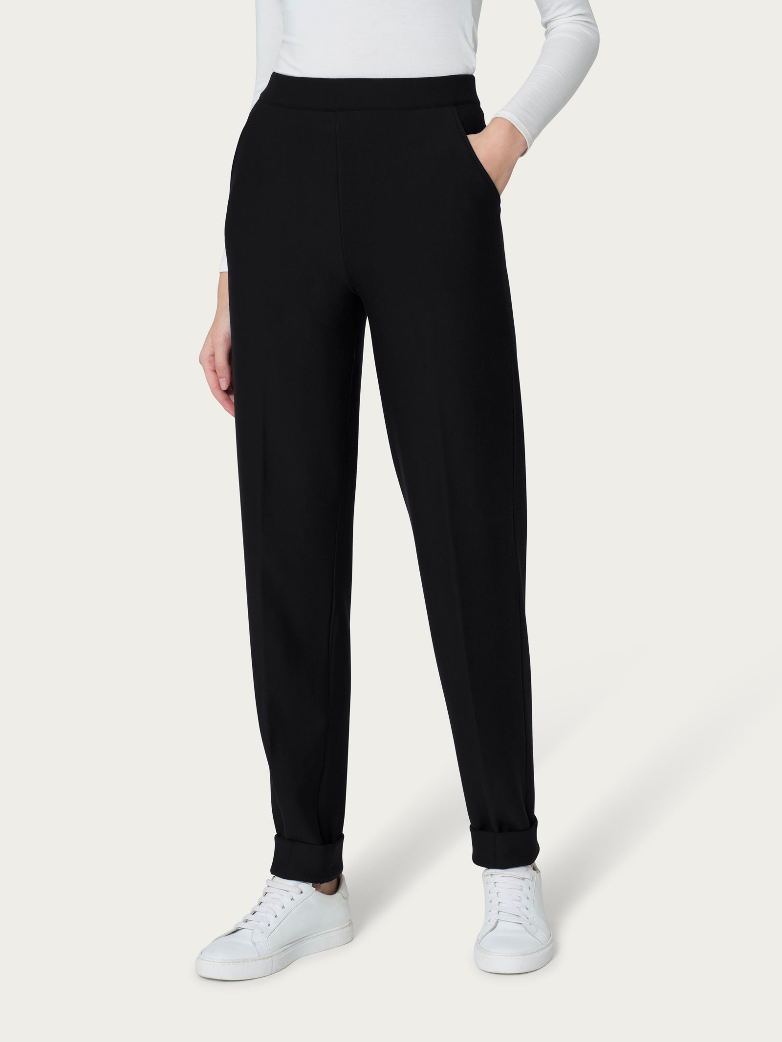 Ragno Comfort pantalone chino tasche nero viscosa