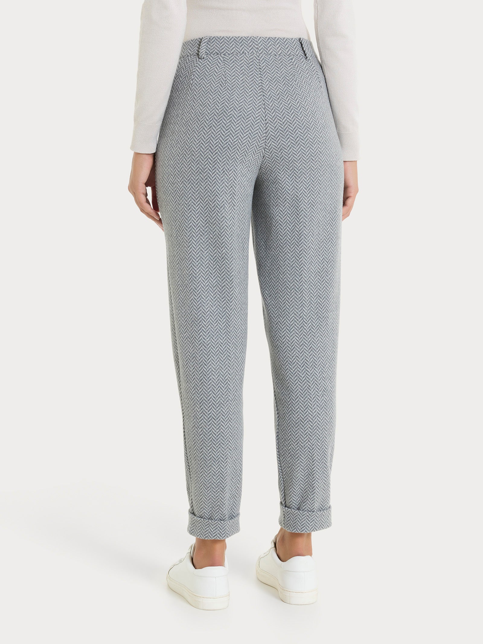 Ragno Compact Pantalone Chino Slim Eco Jacquard Fant.Grigio Mel.