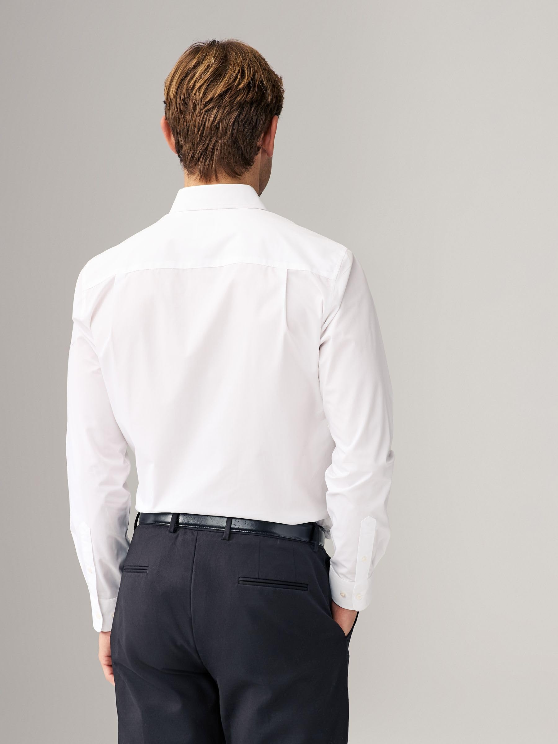 Next Easy-Care camicia uomo manica lunga bianca 2 pezzi 38