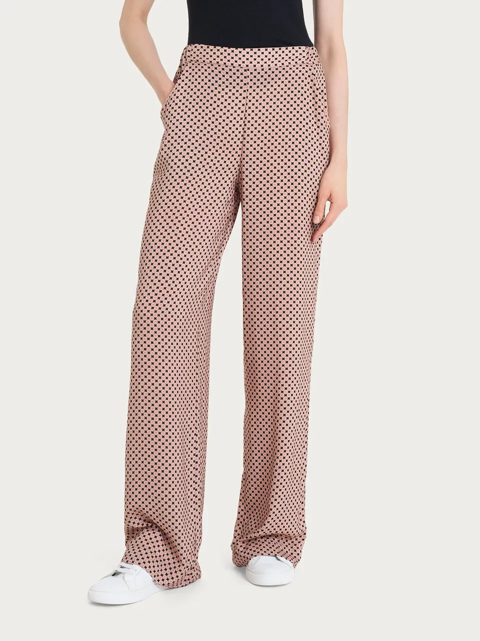 Ragno Ecoseta pantalone ampio fant.nero viscosa