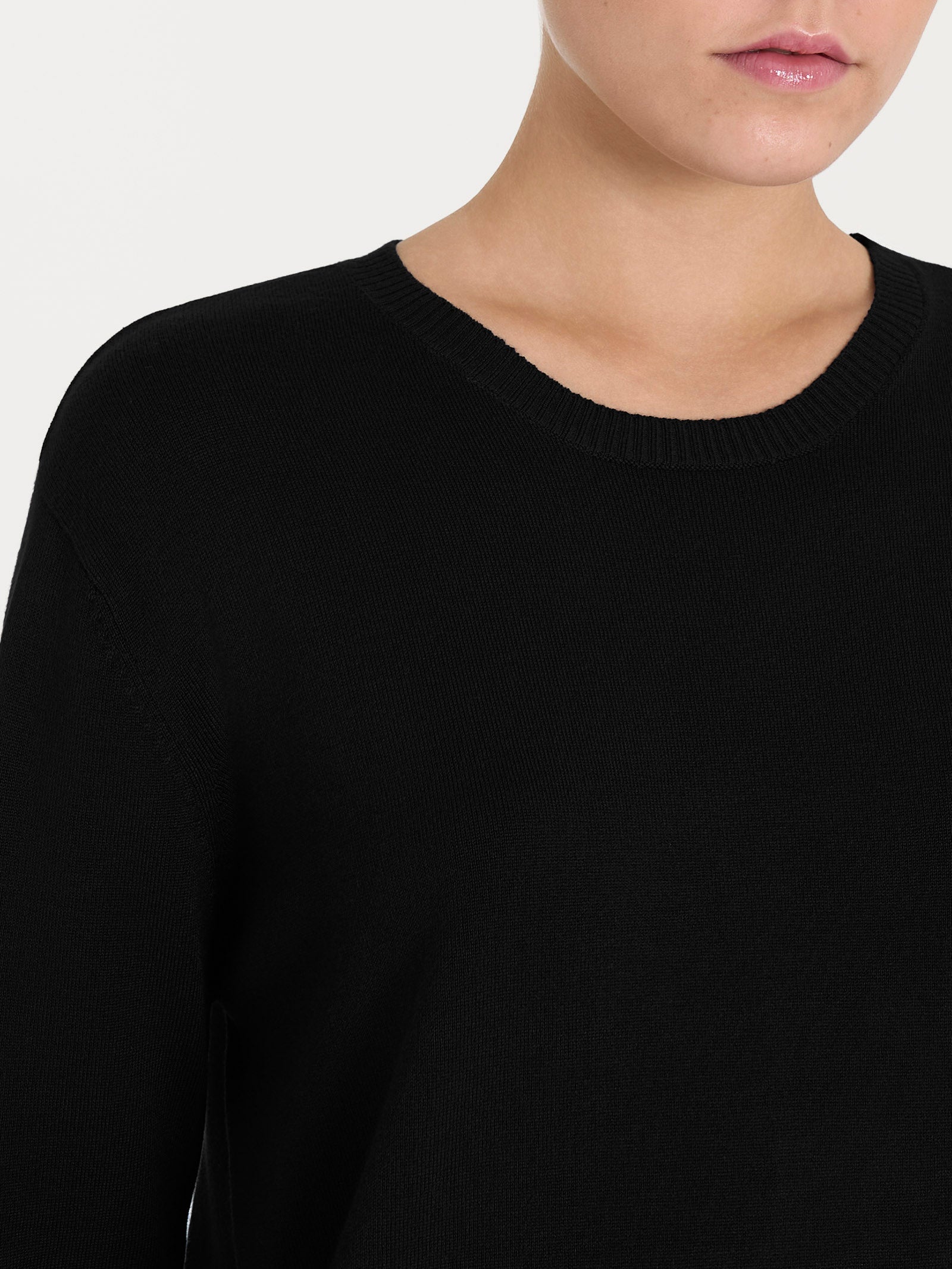 Ragno Four Seasons Maglia Donna Girocollo Nera Manica Lunga