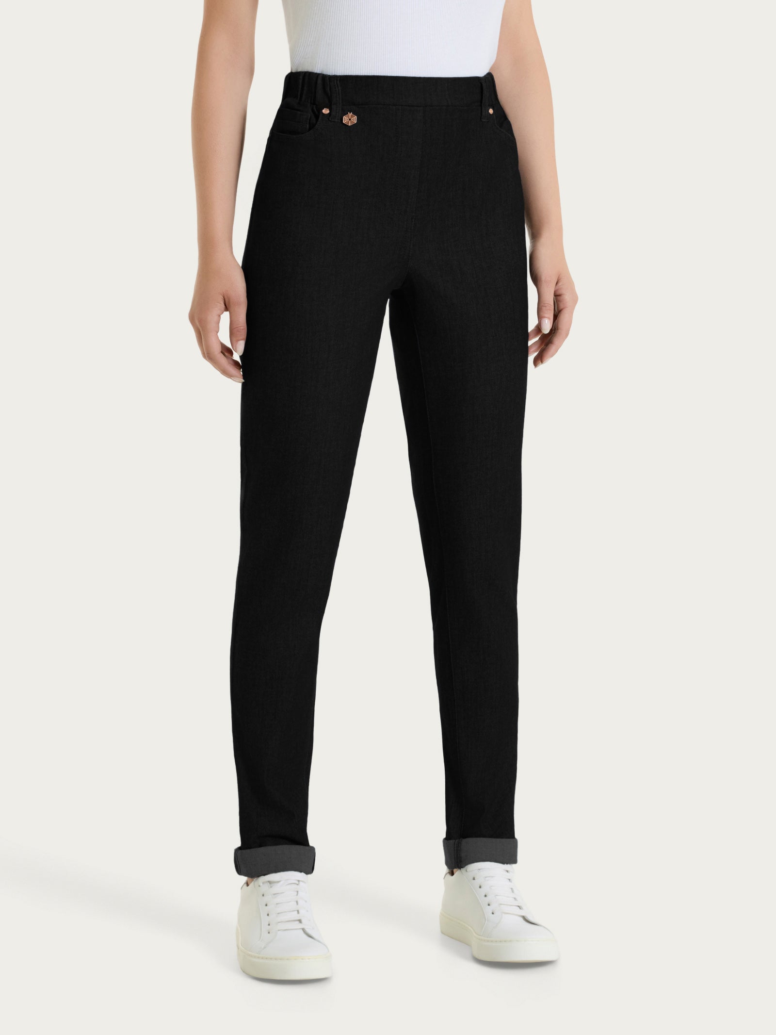 Ragno Light Denim Jeans 5 Tasche Nero skinny