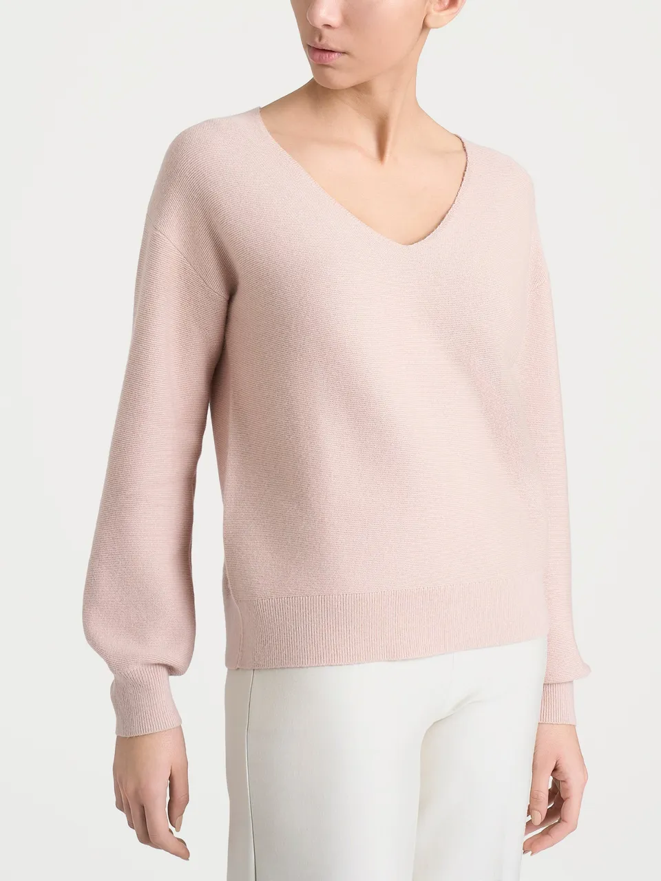 Ragno Natural Soft Maglia Scollo V Donna Cameo Rose Boxy