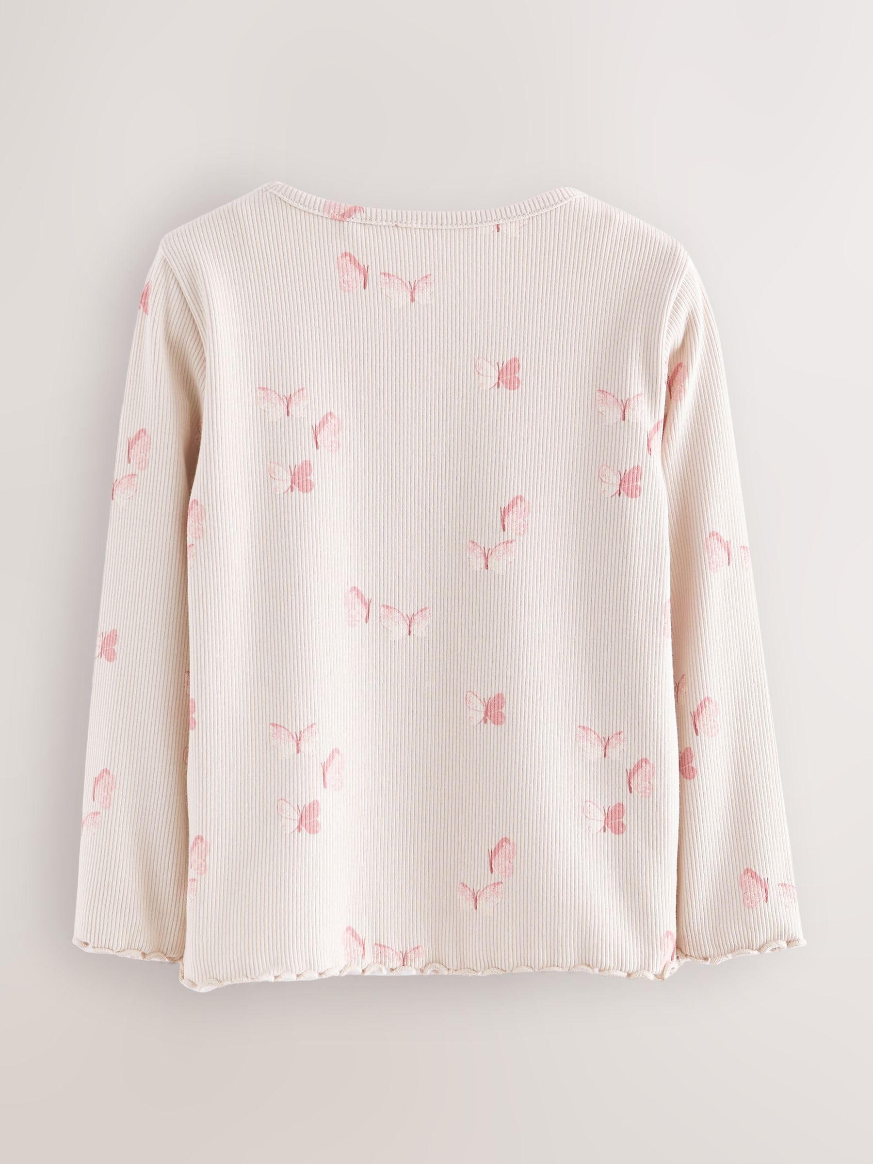 Geo Next top coste bambina maniche lunghe 5 pezzi a costine