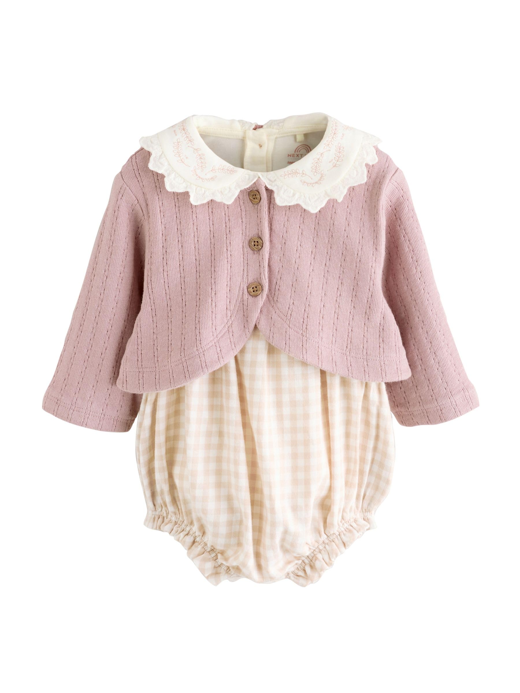 Next set neonata 4 pezzi body cardigan collant 68-74 cotone