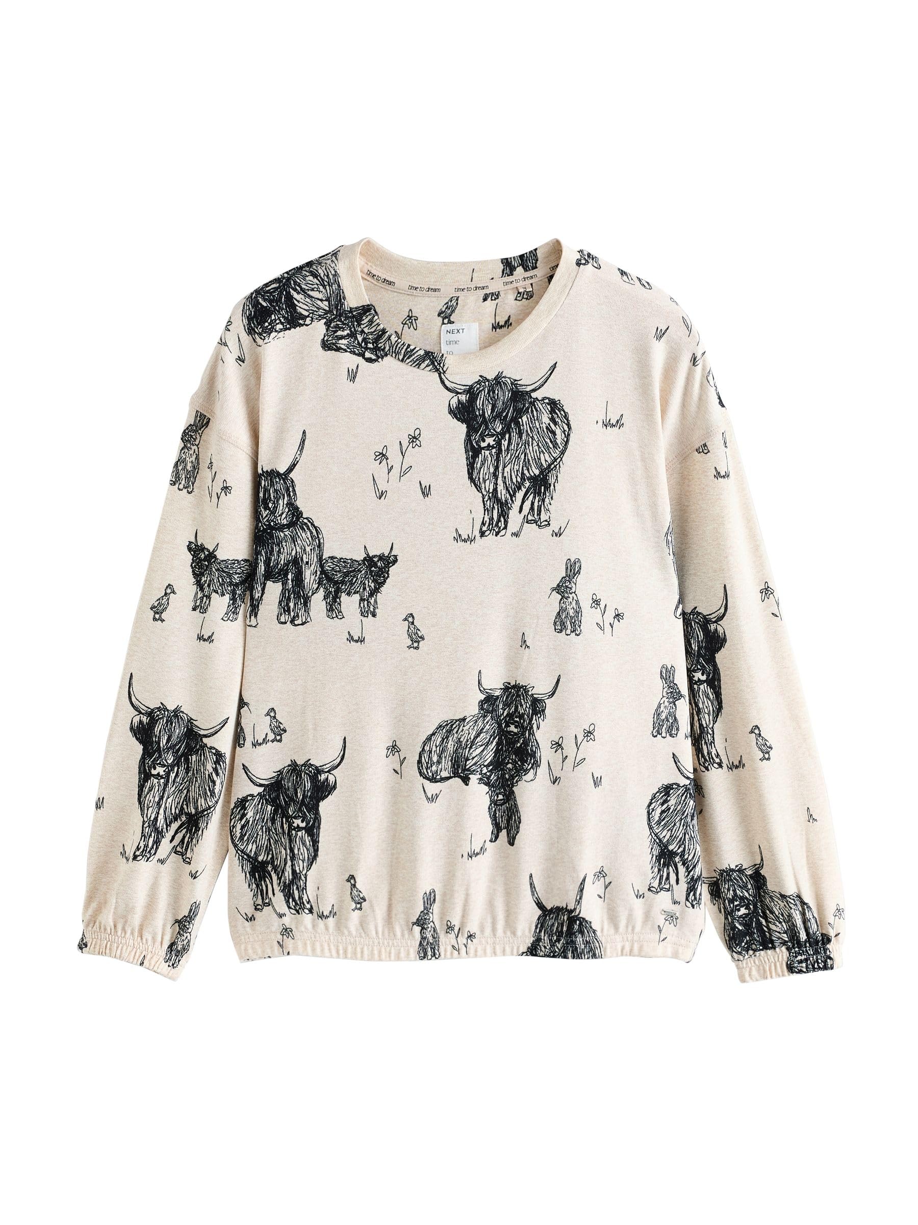 Geo Next Pigiama Donna Comodo Maniche Lunghe Cotone Taglia M