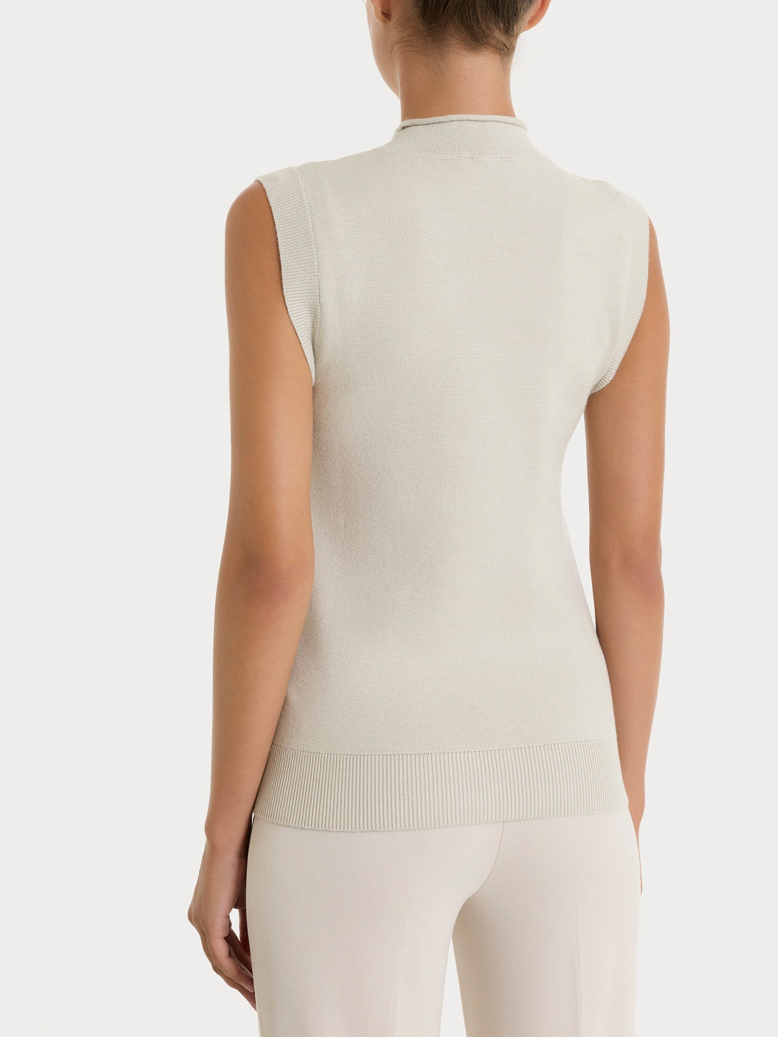 Ragno Super Soft Gilet Smanicato Champignon misto viscosa