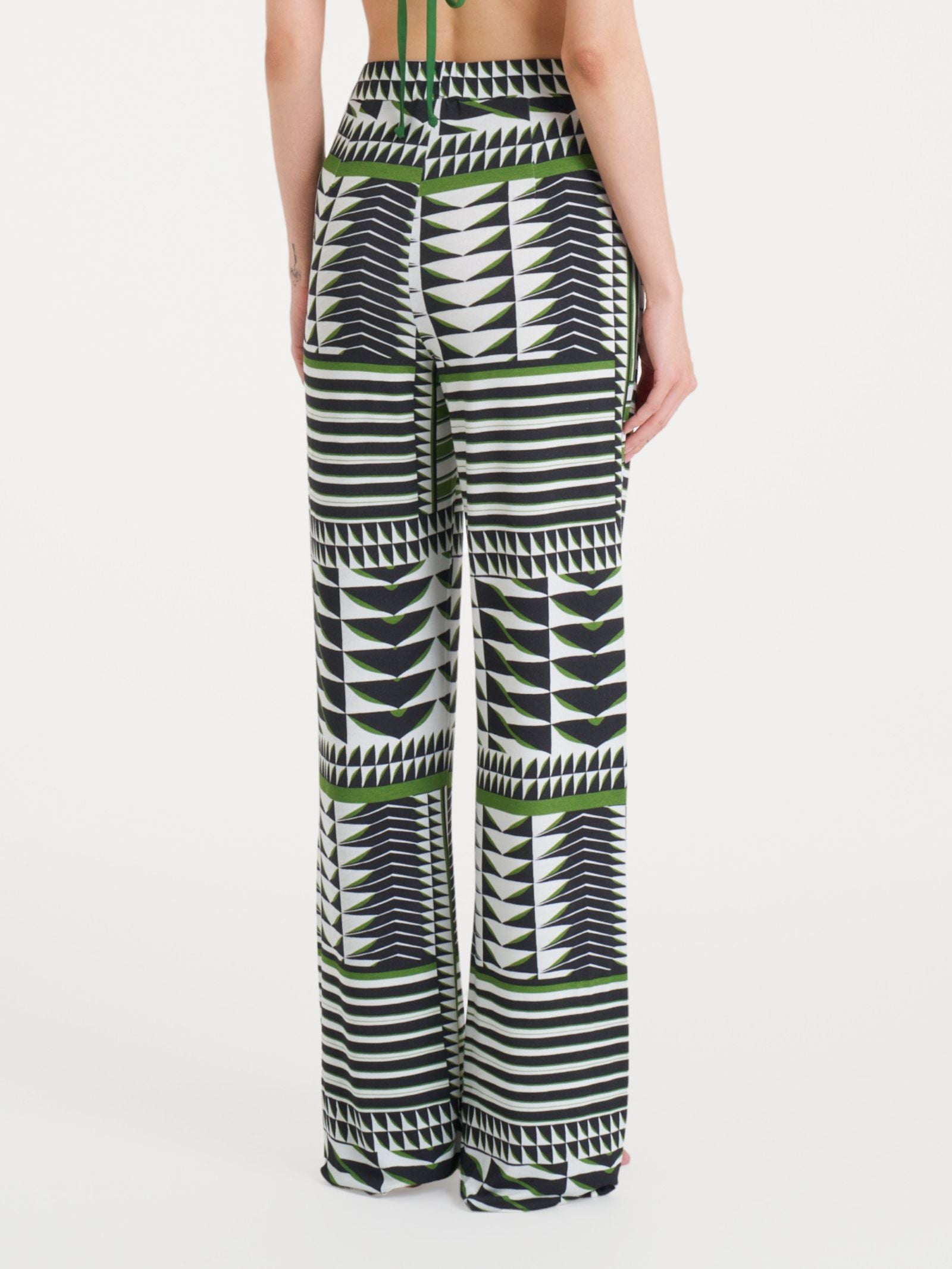 Ragno Viscosa Summer Pantalone ampio Fant. Artichoke Green viscosa