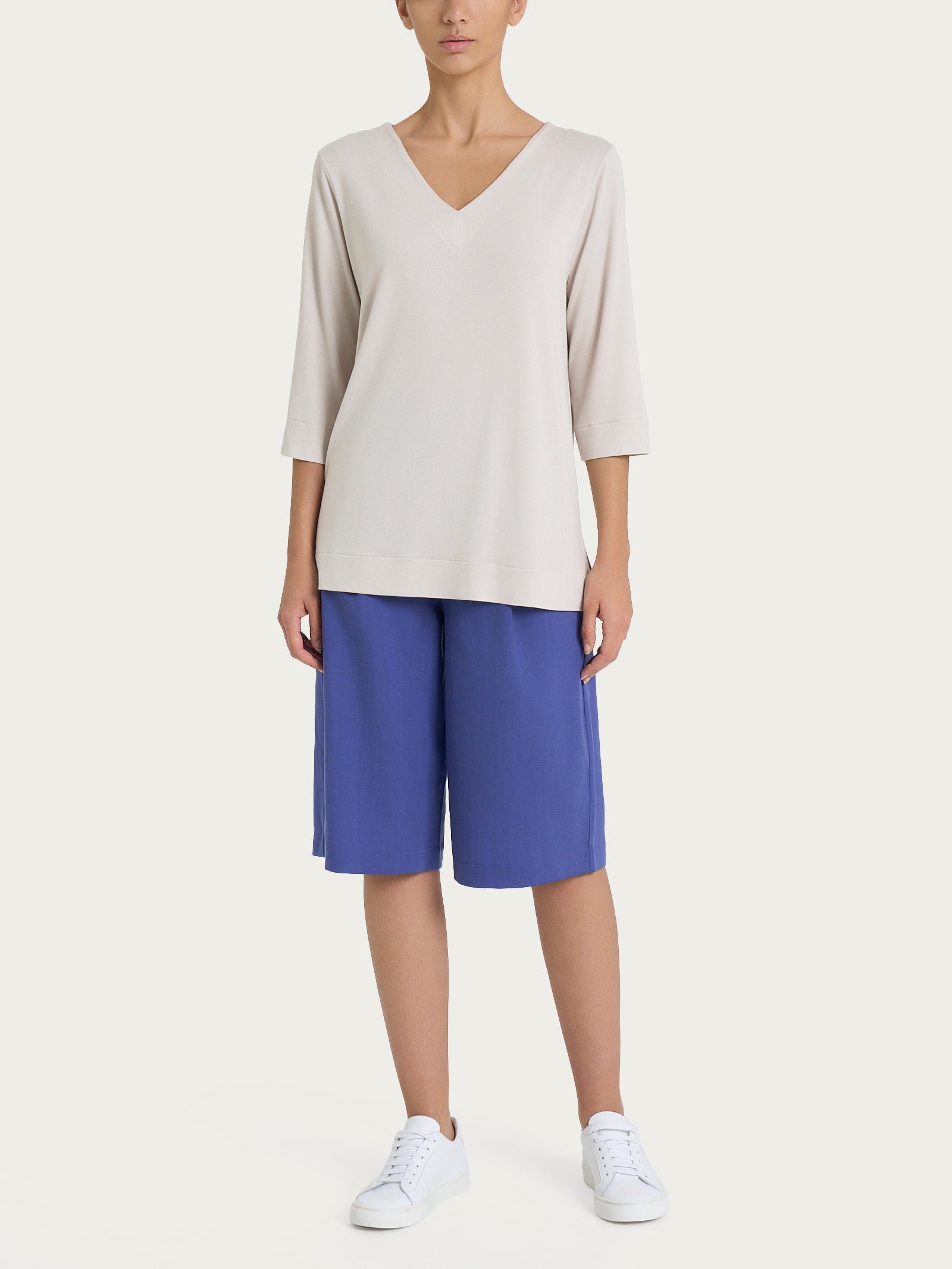 Ragno Viscosa Summer maglietta scollo V donna Champignon