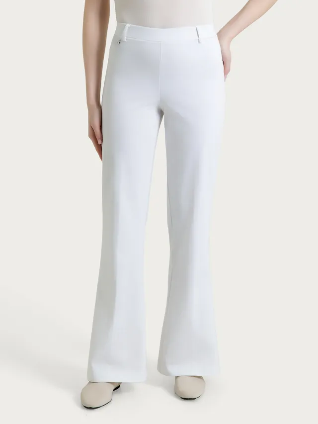 Ragno Compact Light pantalone flare Bianco elasticizzato
