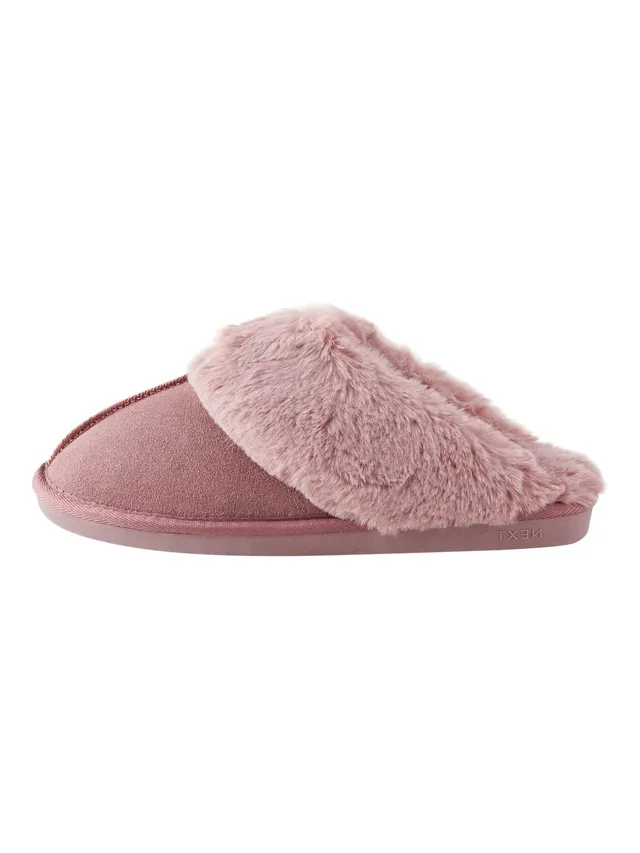 Next pantofole scamosciate donna pelliccia sintetica