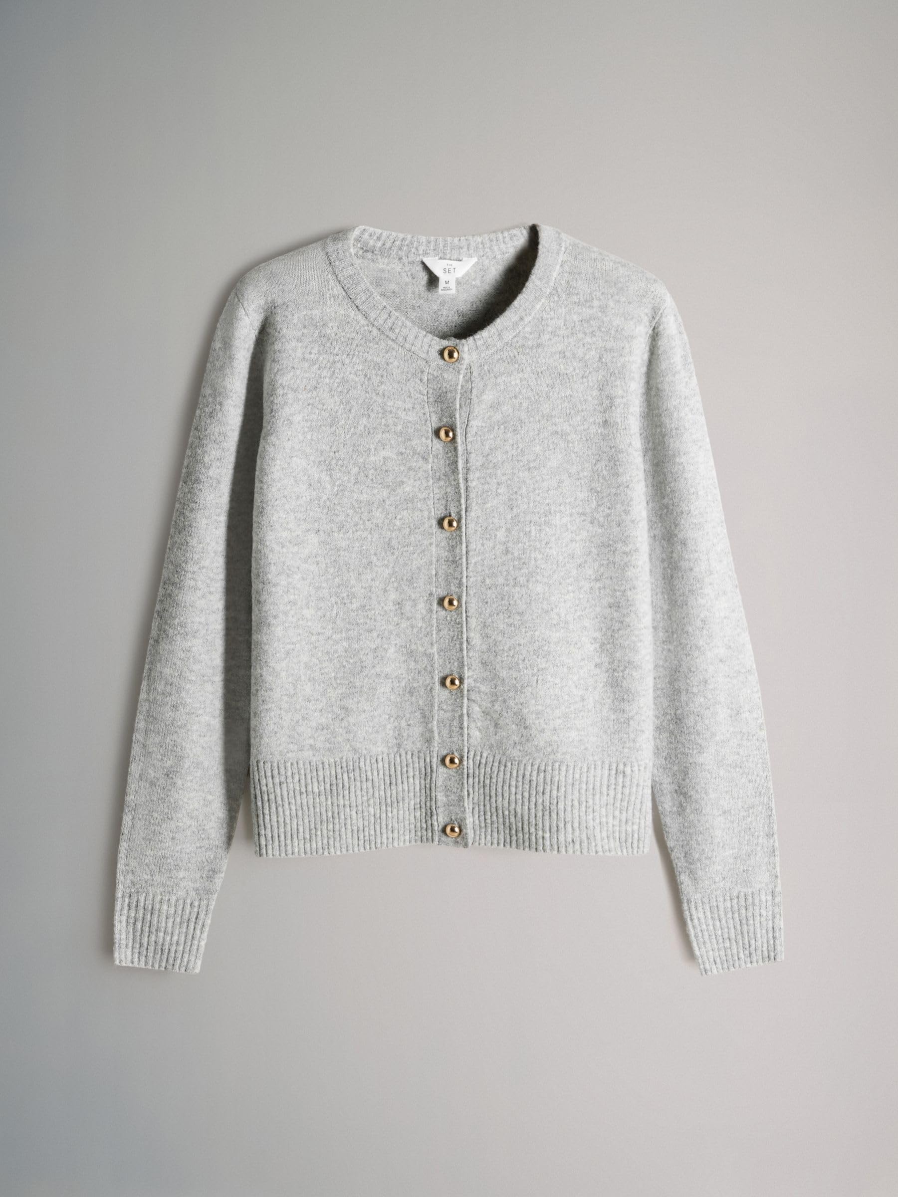 Geo Next The Set cardigan donna lana 2 pezzi bottoni oro
