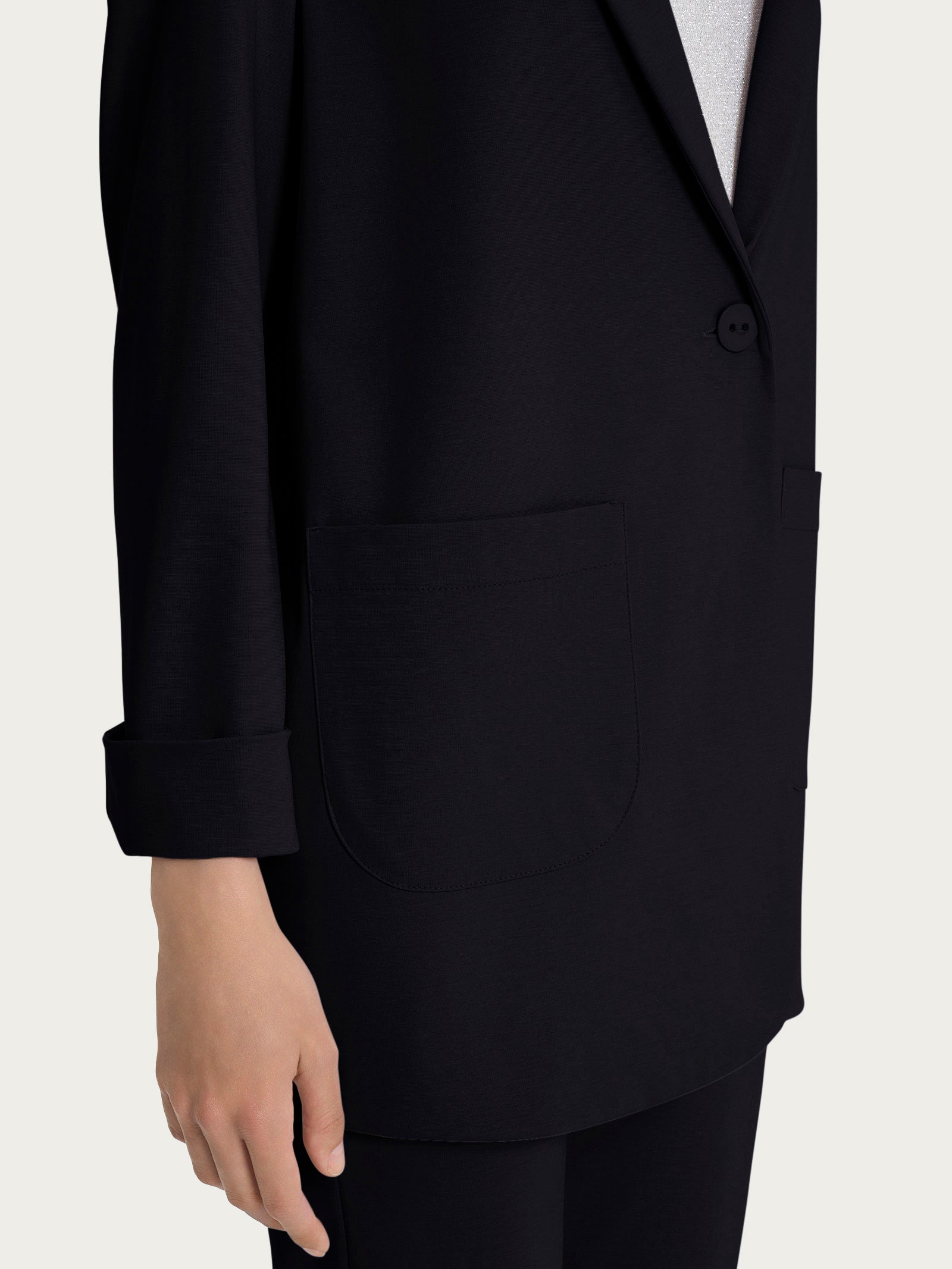 Ragno Compact Light blazer destrutturato nero leggero