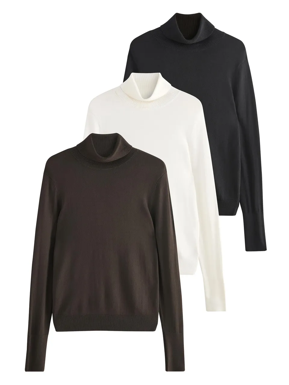 Next The Set maglione coste donna collo alto 3 pezzi