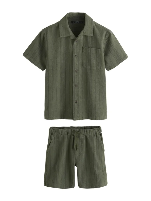 Next completo ragazzo camicia e shorts 98 manica corta