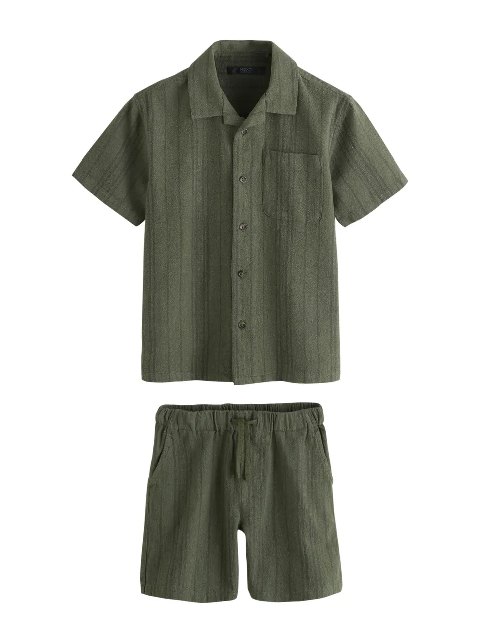 Next completo ragazzo camicia e shorts 98 manica corta