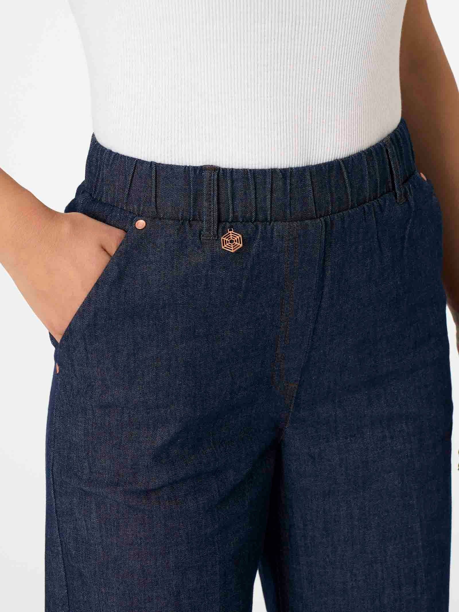 Ragno Light Denim jeans Indigo gamba ampia caviglia