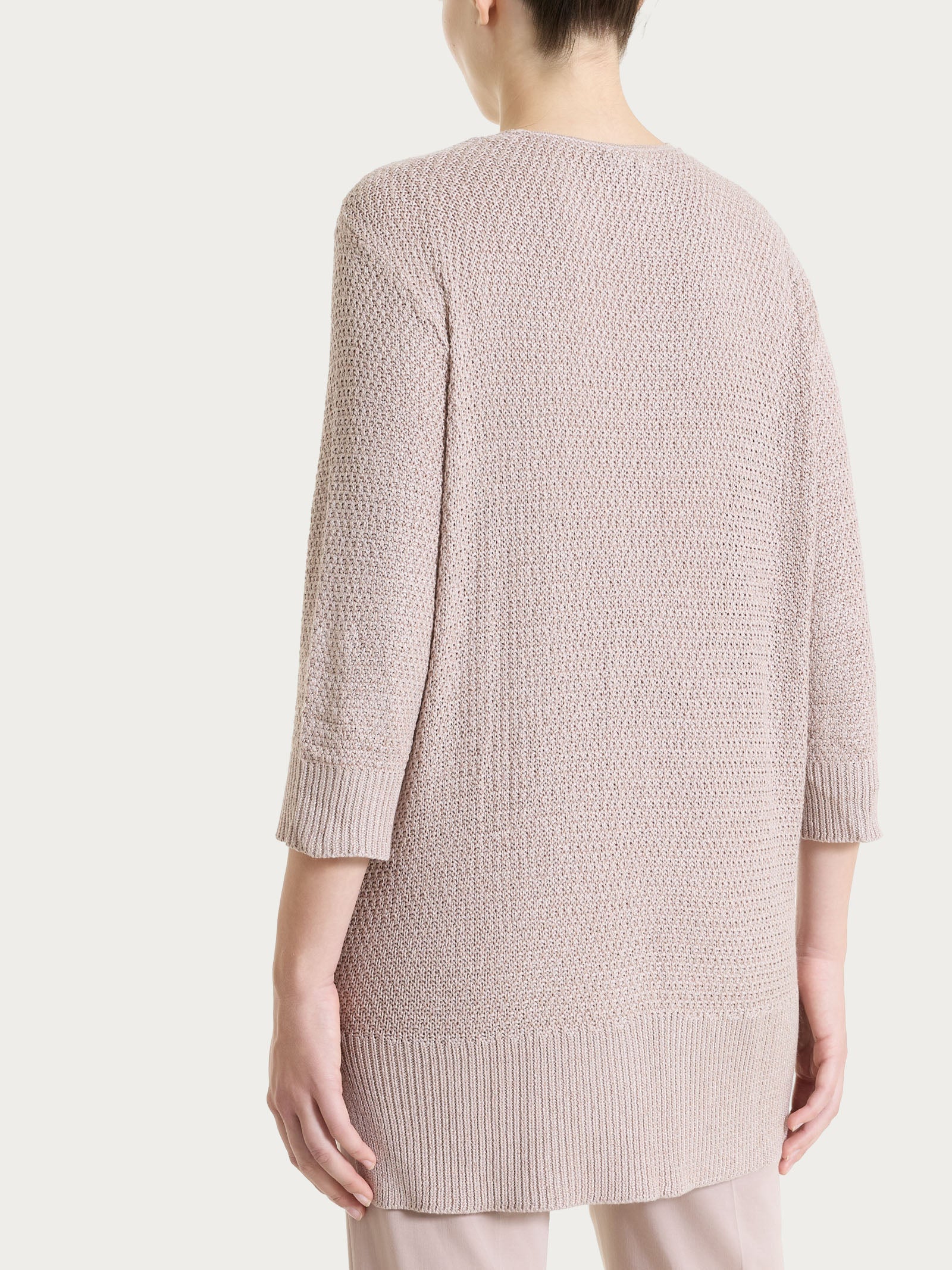 Ragno Lurex Rice Stitch Cardigan Aperto Sphinx