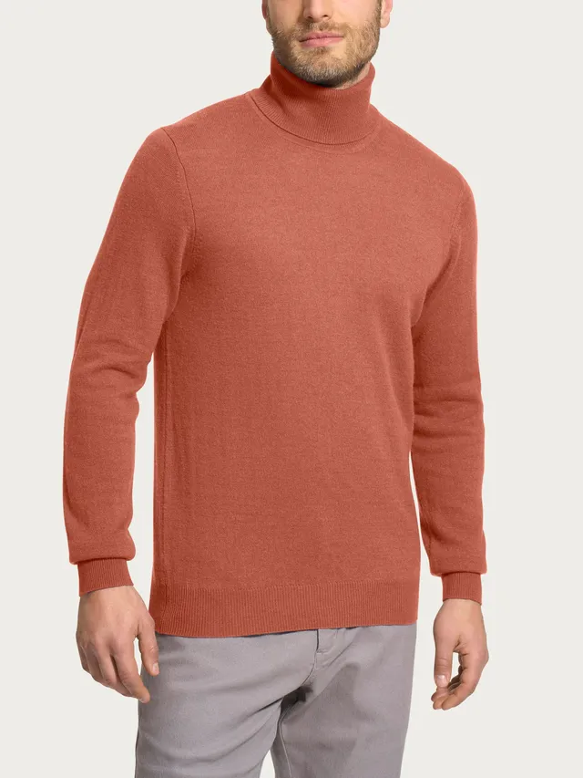 Ragno Cashmerino Dolcevita maglia uomo Burnt Brick misto lana