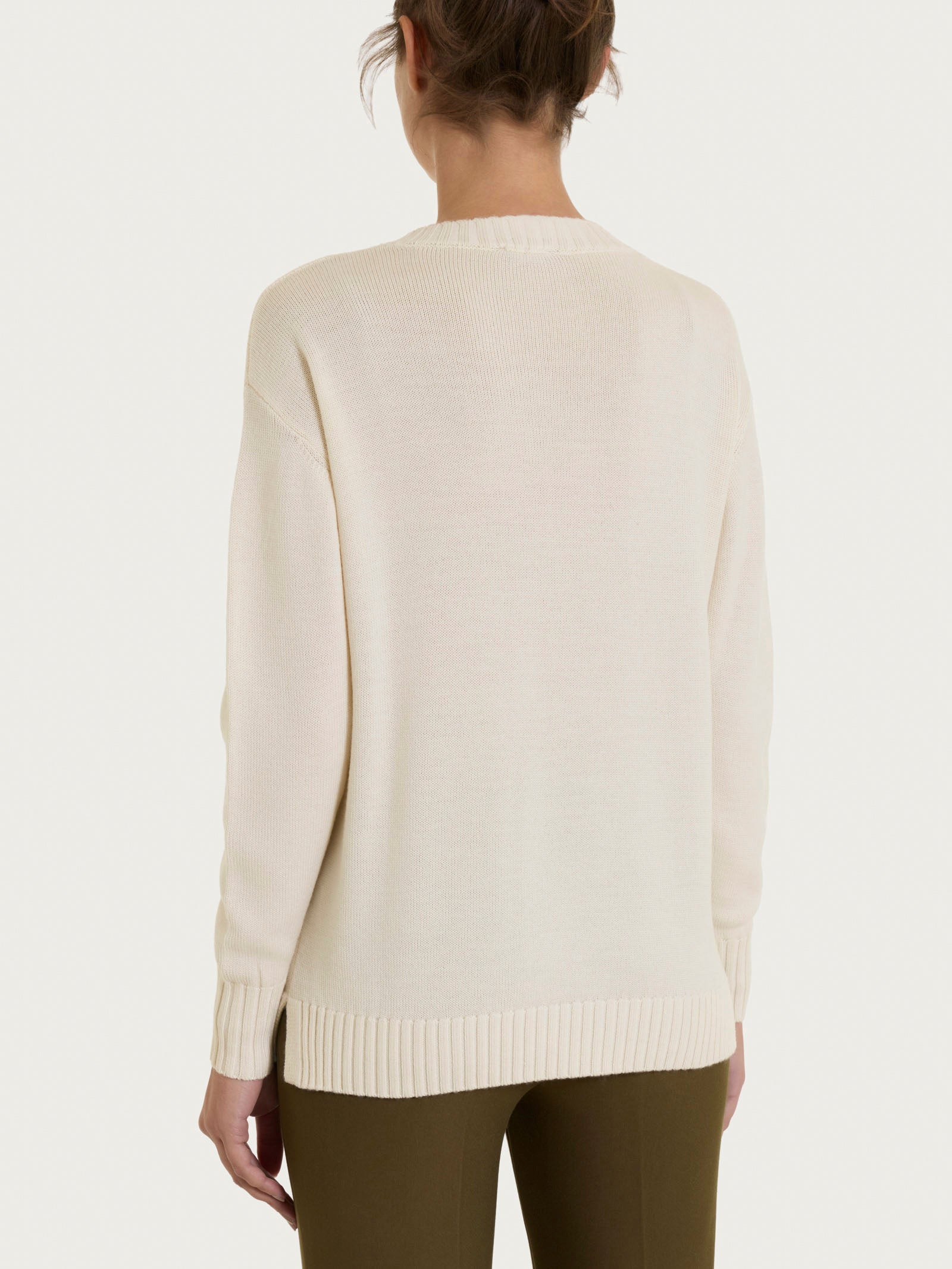 Ragno Merino Soft Maglia Girocollo Lana Champignon leggera