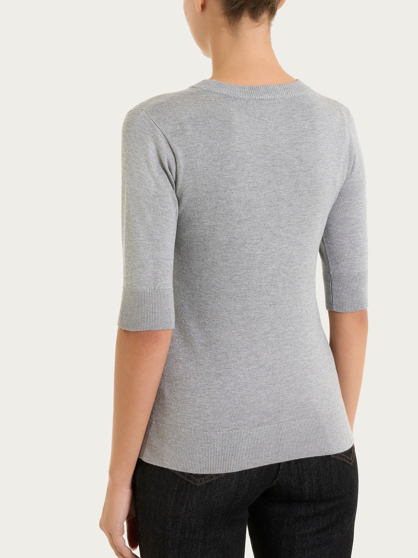 Ragno Four Seasons Maglia Girocollo Manica Corta Grigio Mel.