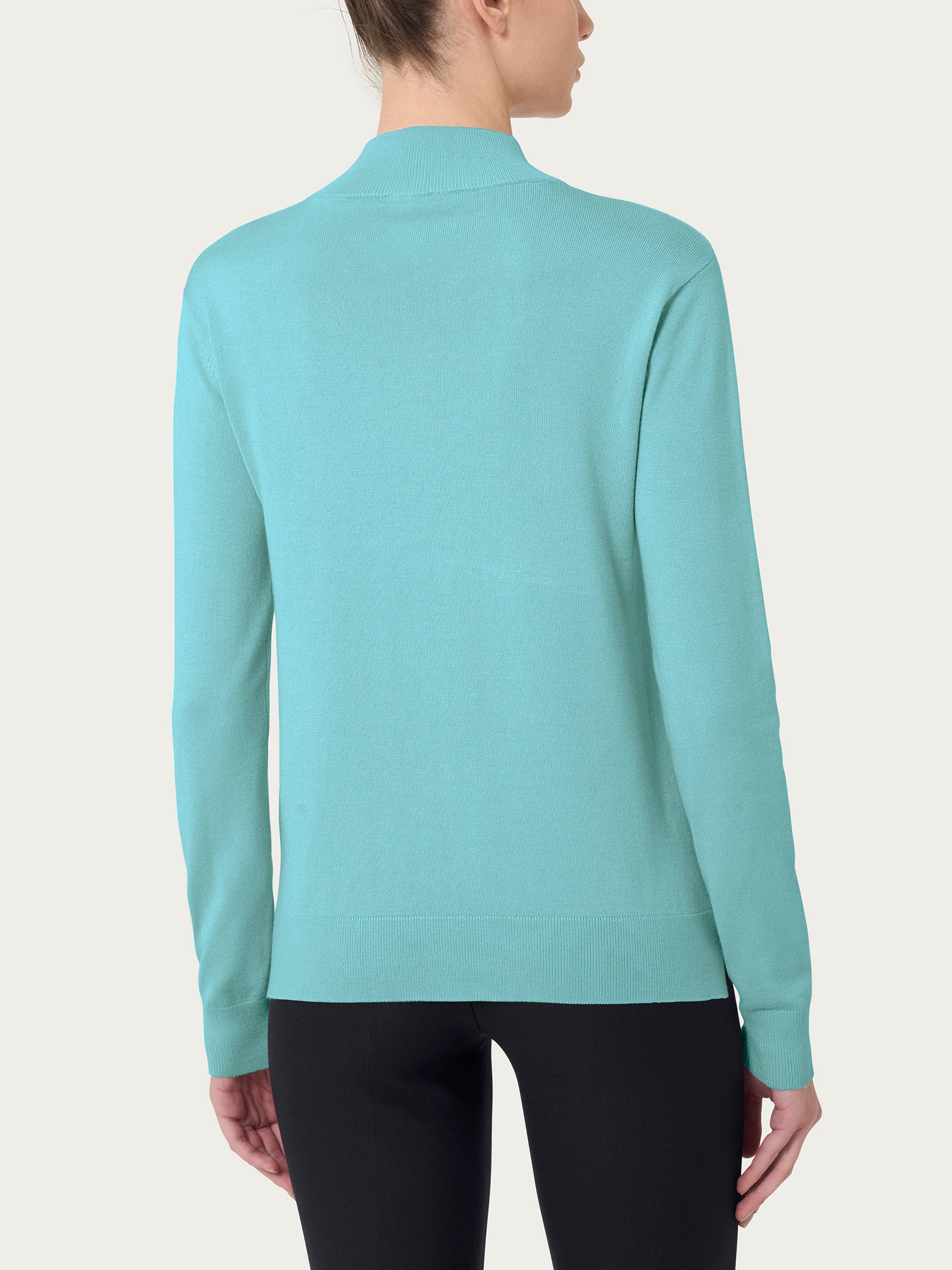 Ragno Four Seasons Lupetto maglia donna Nile Blue misto viscosa