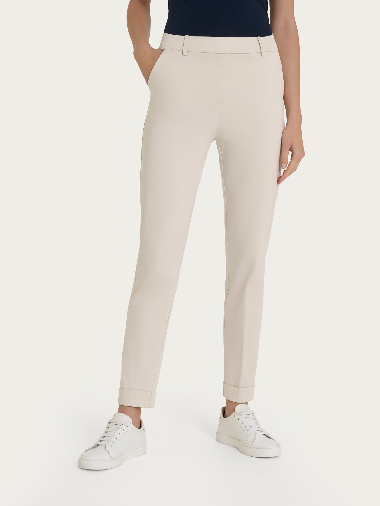 Ragno Satin Power pantalone chino Champignon cotone