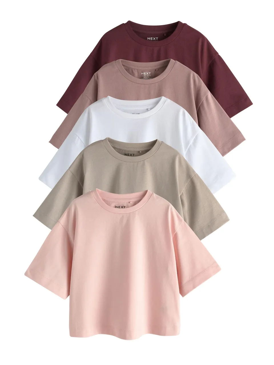 Next Oversize t-shirt bambina 5 pezzi 134 squadrate