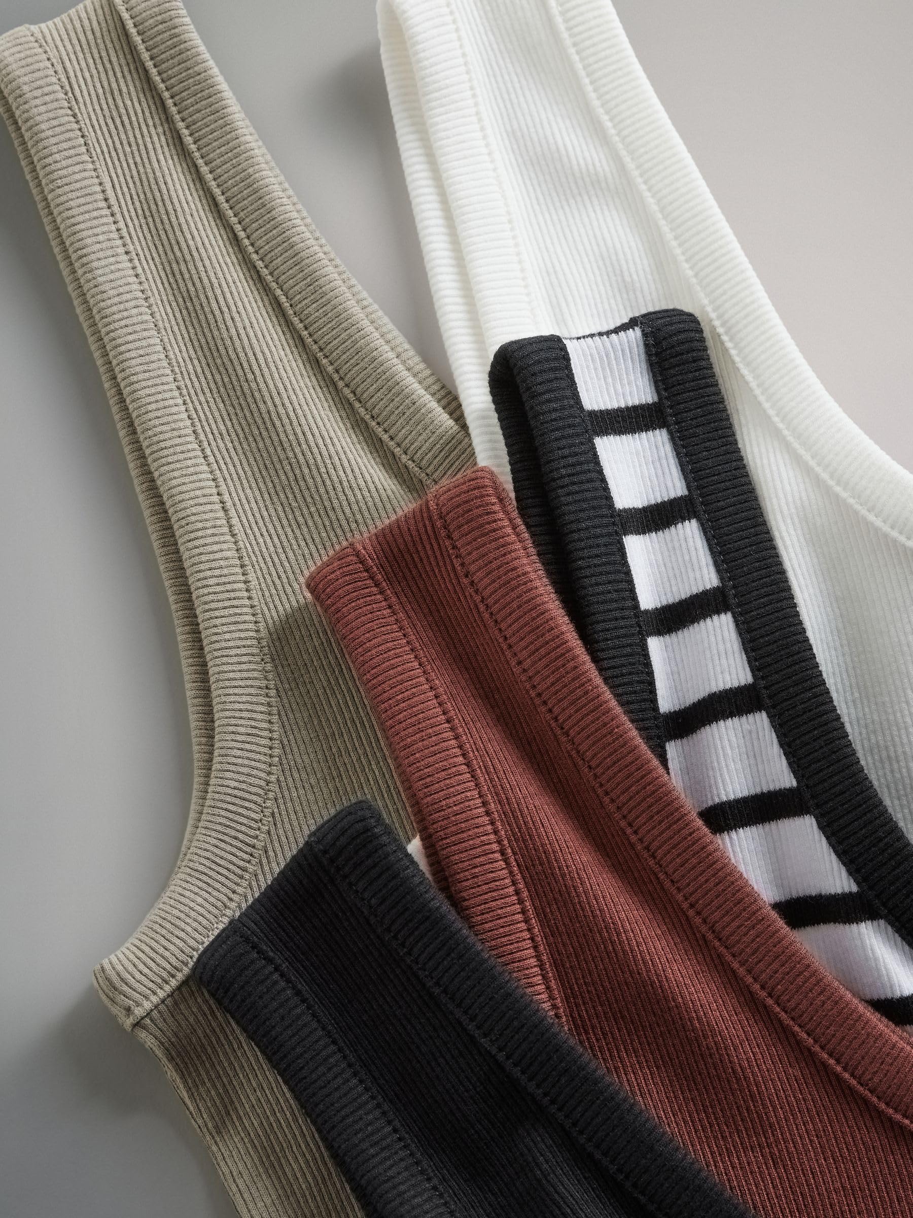 Next The Set Canotta coste slim donna confezione 5 cotone
