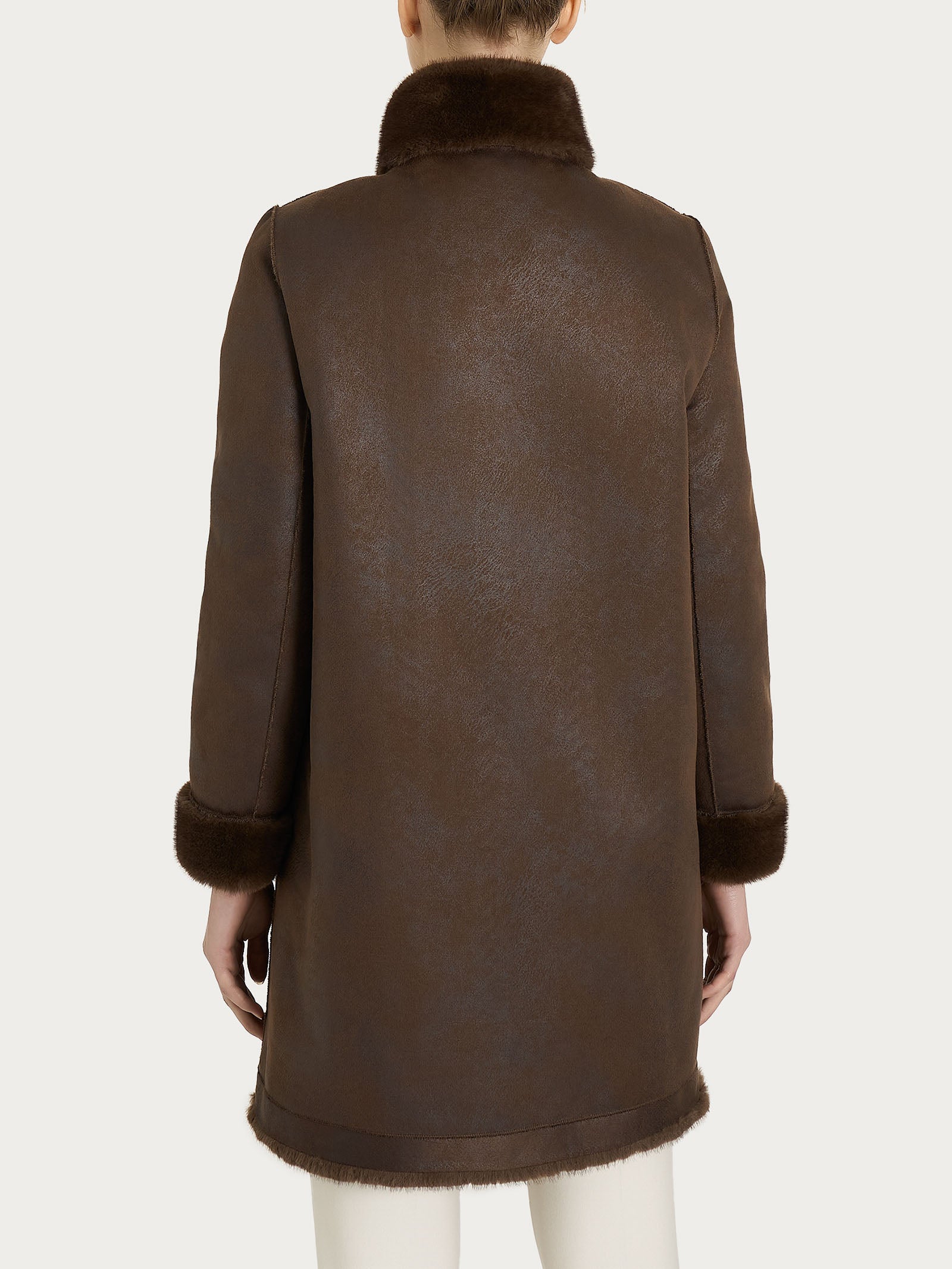 Ragno Vegan Fur Cappotto double-face chocolate torte caldo