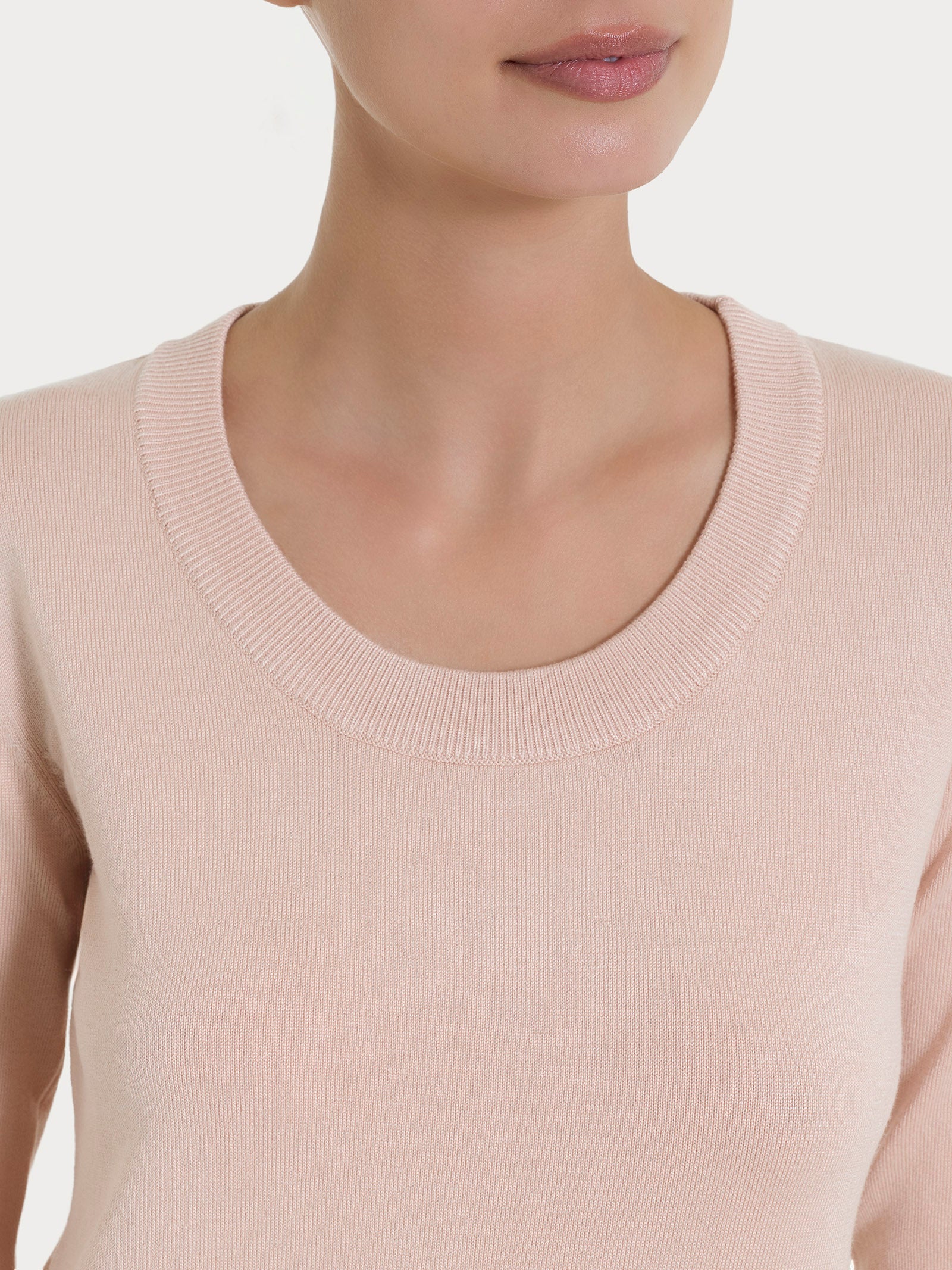 Ragno Four Seasons Maglia Scollo Madonna Cameo Rose Viscosa