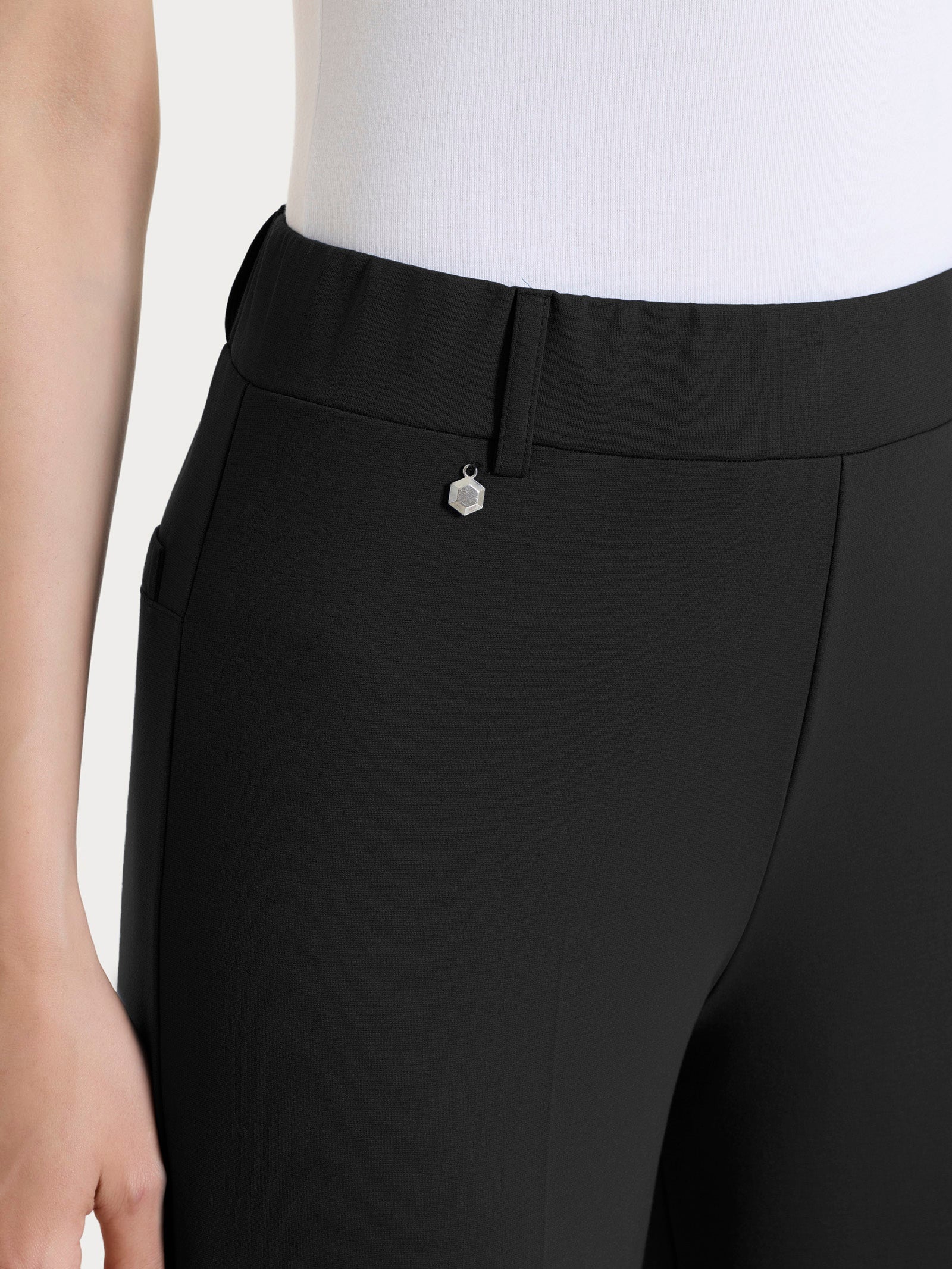 Ragno Compact Light Pantalone Flare cotone Nero