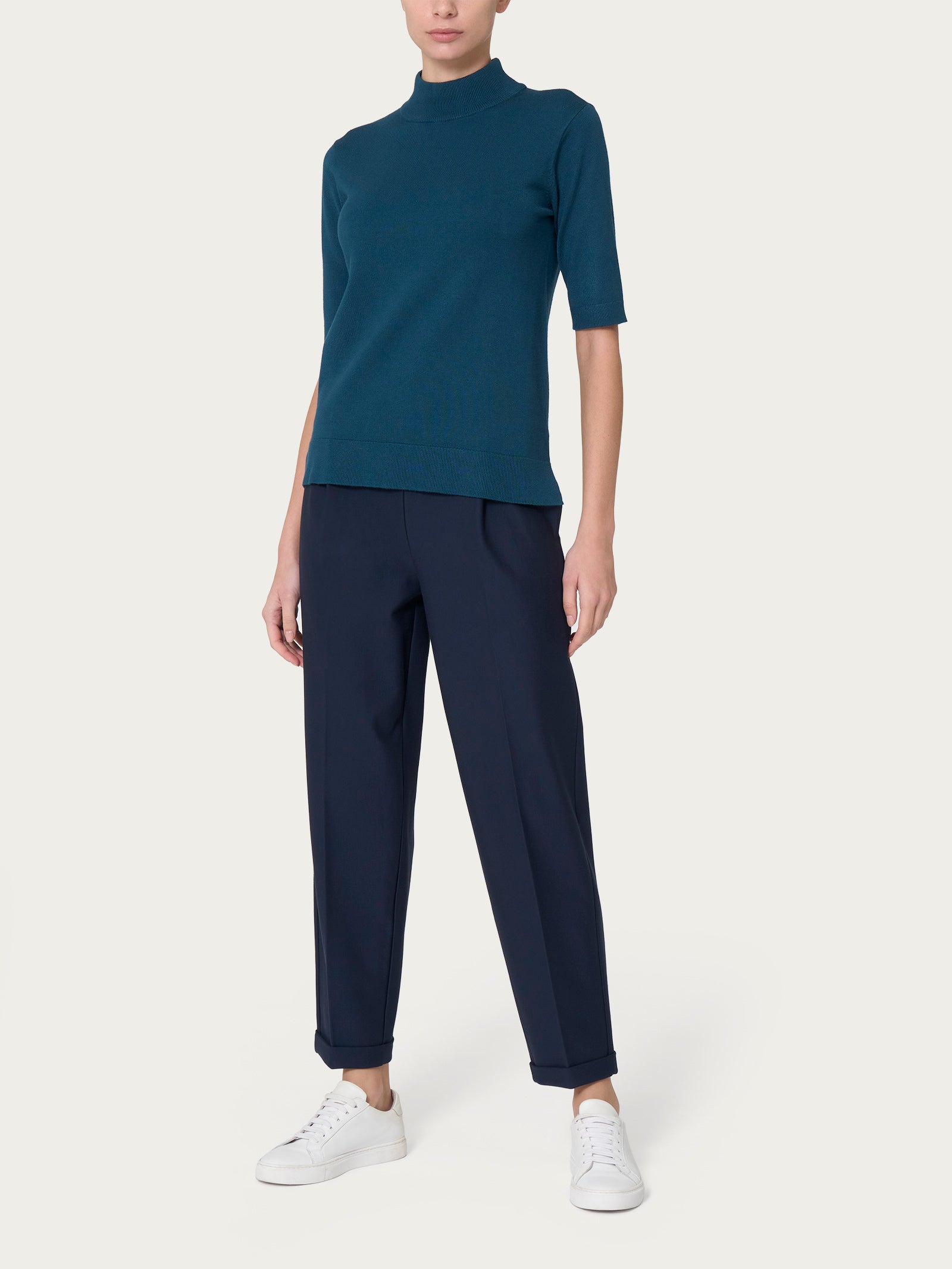 Ragno Four Seasons Lupetto manica corta maglia Rust misto viscosa