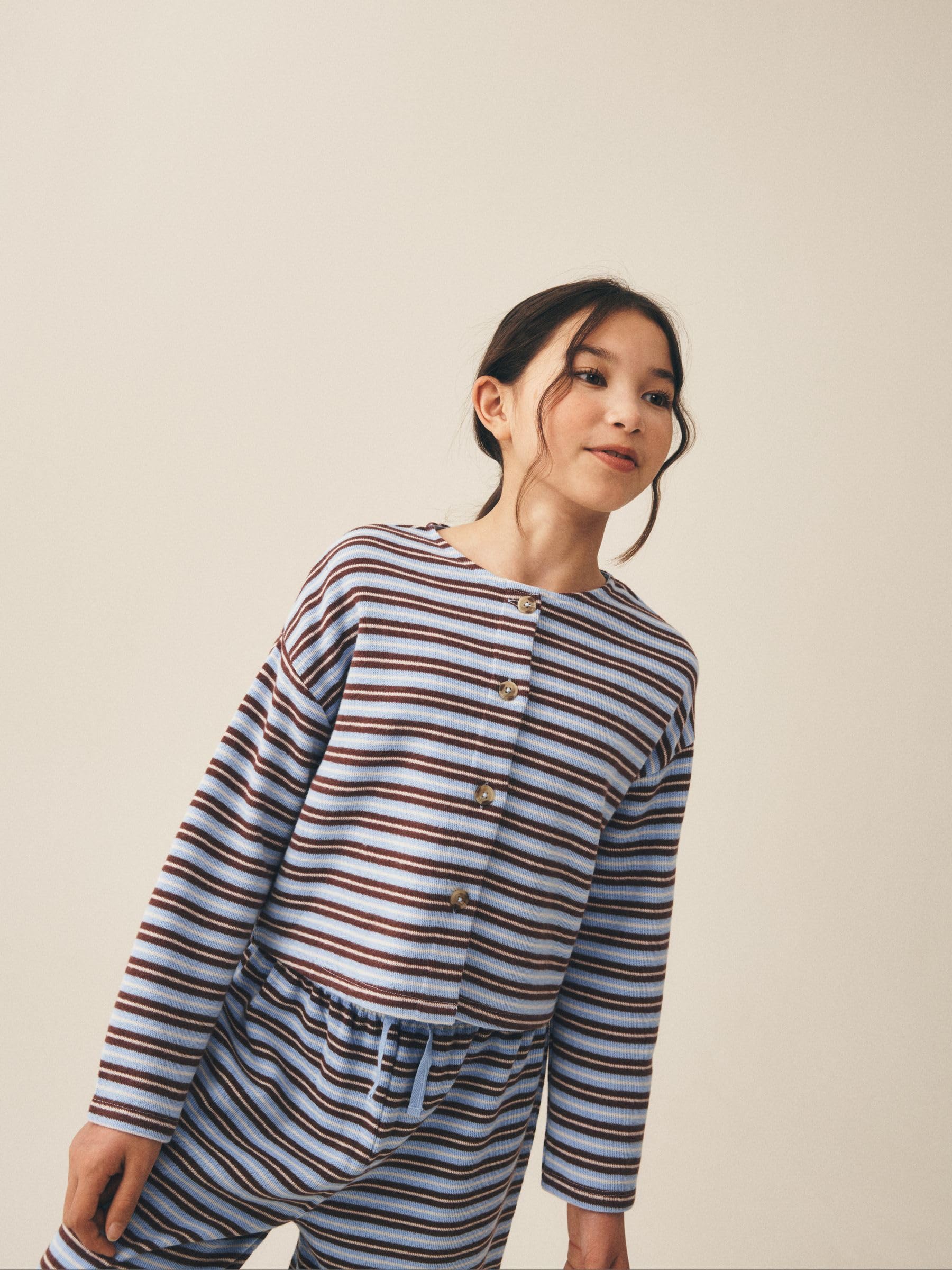 Next set cardigan bambina a righe blu taglia 122