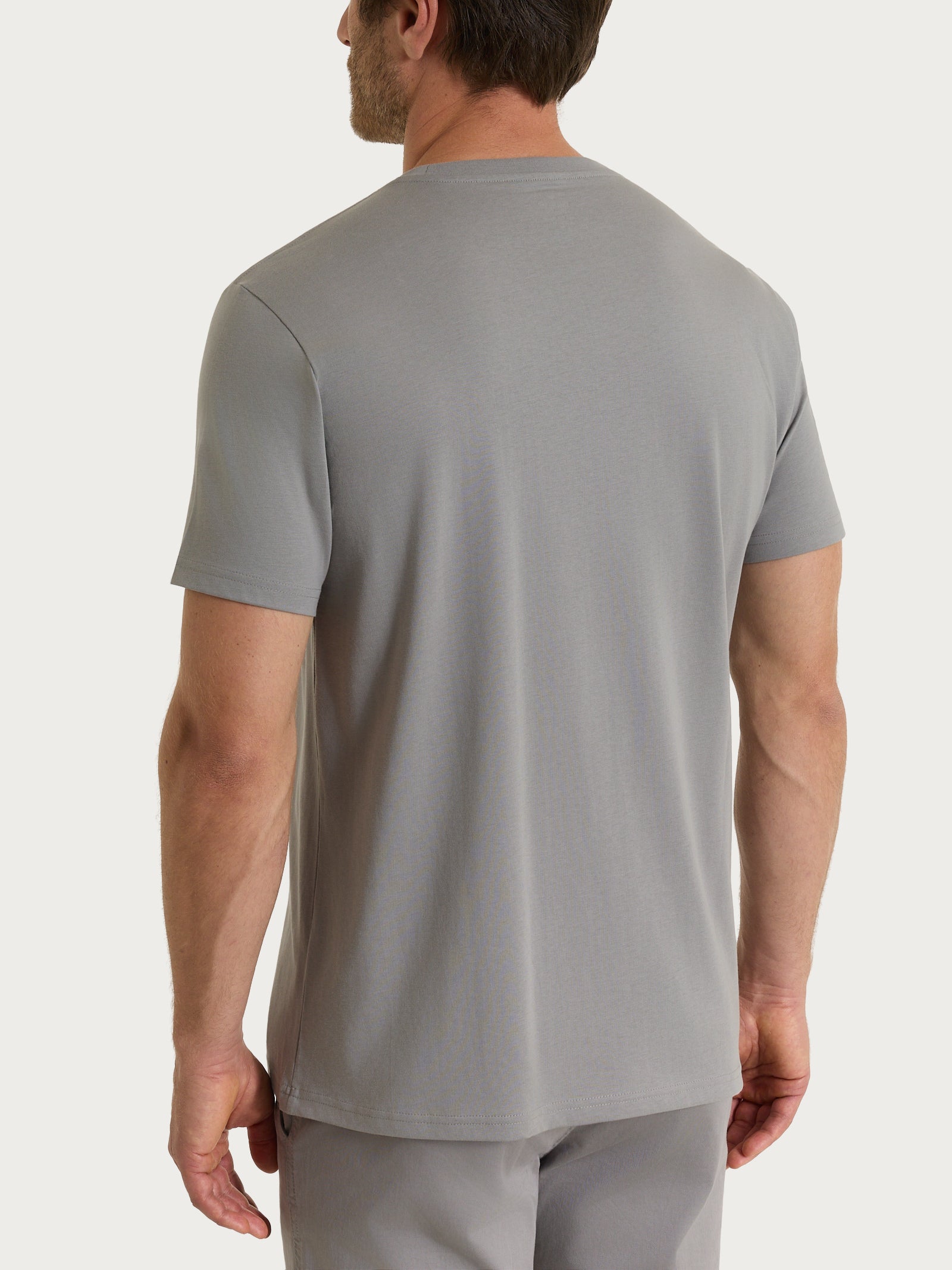 Ragno T-shirt Girocollo Uomo Pietra Jersey Puro Cotone