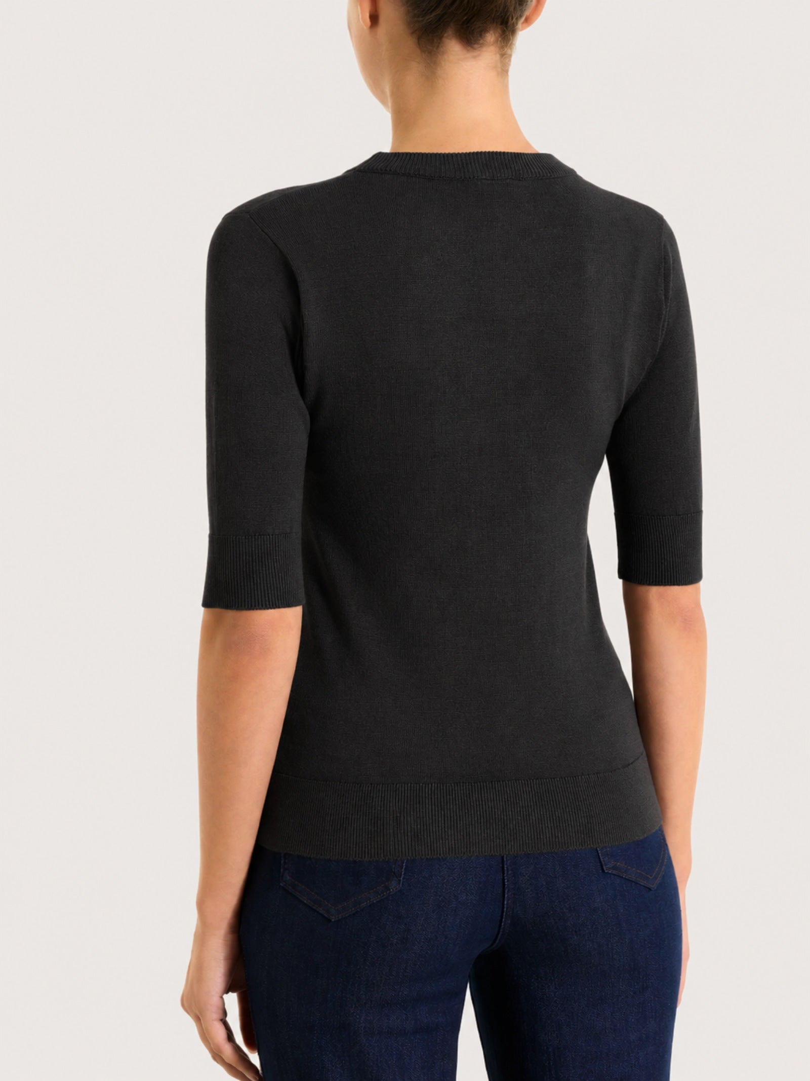 Ragno Four Seasons Maglia girocollo manica corta nera Nero