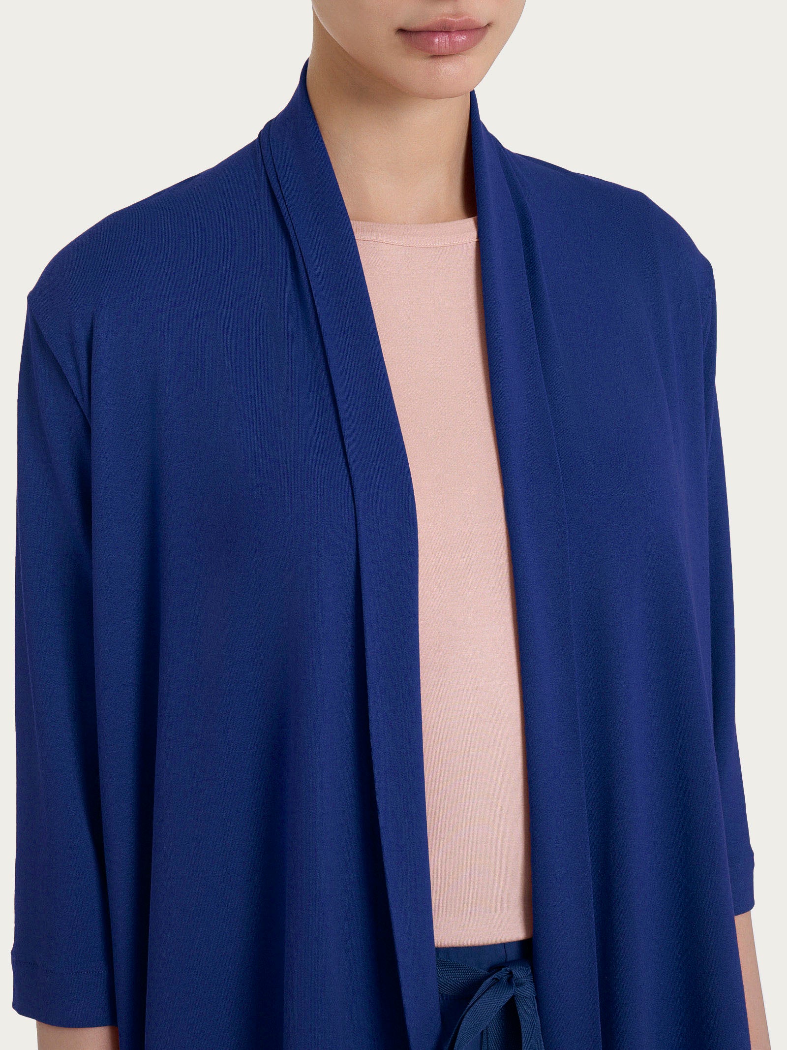 Ragno Viscosa Summer Cardigan corto jersey blueberry